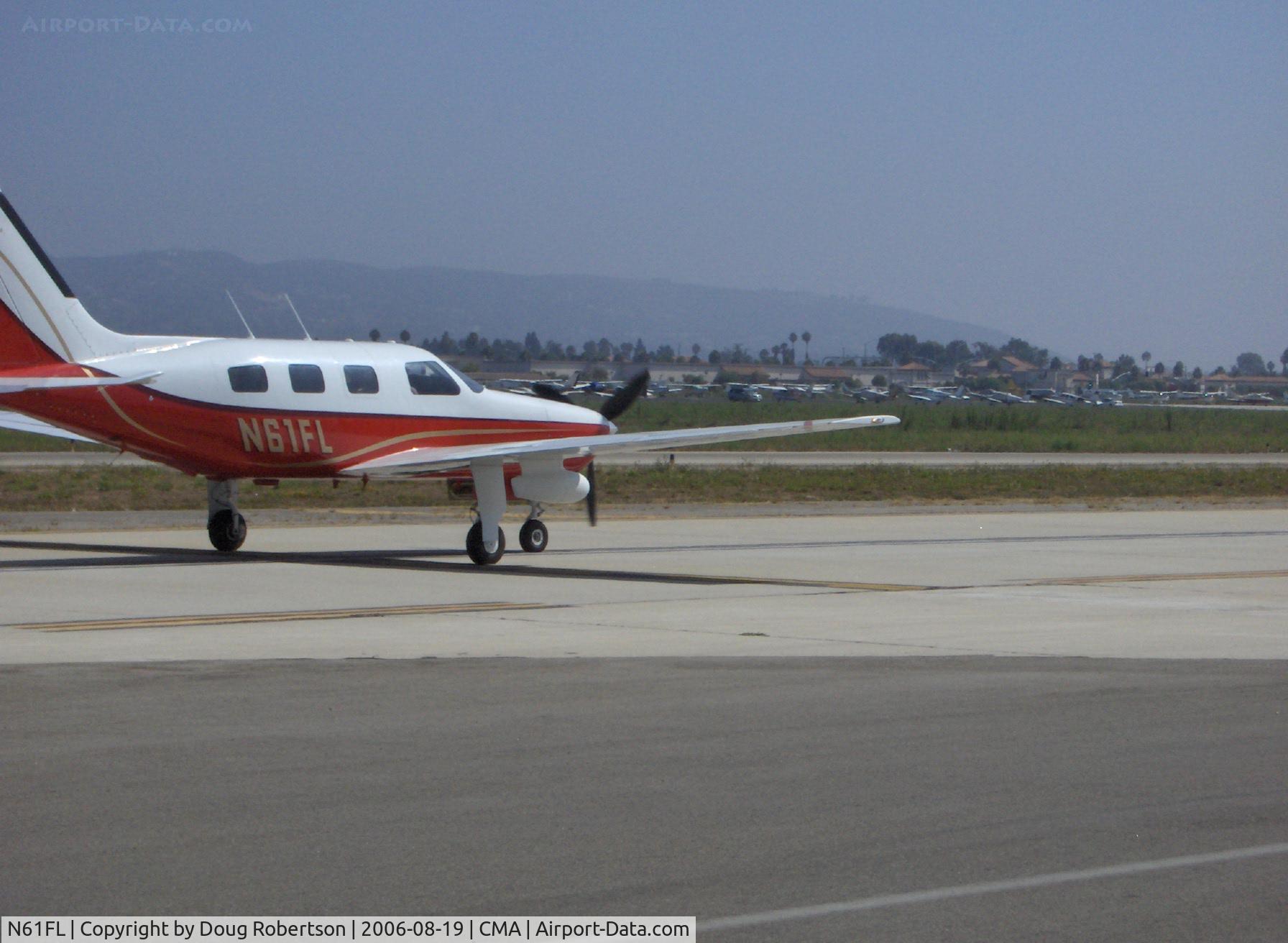 N61FL, 1989 Piper PA-46-350P Malibu Mirage C/N 4622037, 1989 Piper PA-46-350P MALIBU MIRAGE, Lycoming TIO-540-AE2A turbocharged & aftercooled 350 Hp, underwing RADAR, taxi