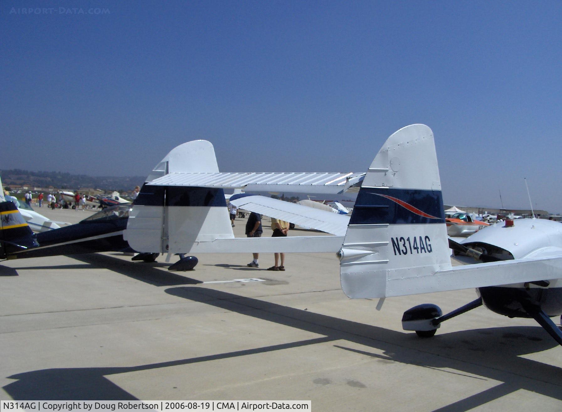 N314AG, 1950 Anderson Greenwood AND-51-A C/N 3, 1950 Anderson Greenwood AND-51-A, AG-14, rare limited production, Continental O-200-B 100 Hp pusher upgrade from original C90-12FP 90 Hp original, two vertical stabilizers but only one left rudder and original opposite half-elevator horizontal stabilizer
