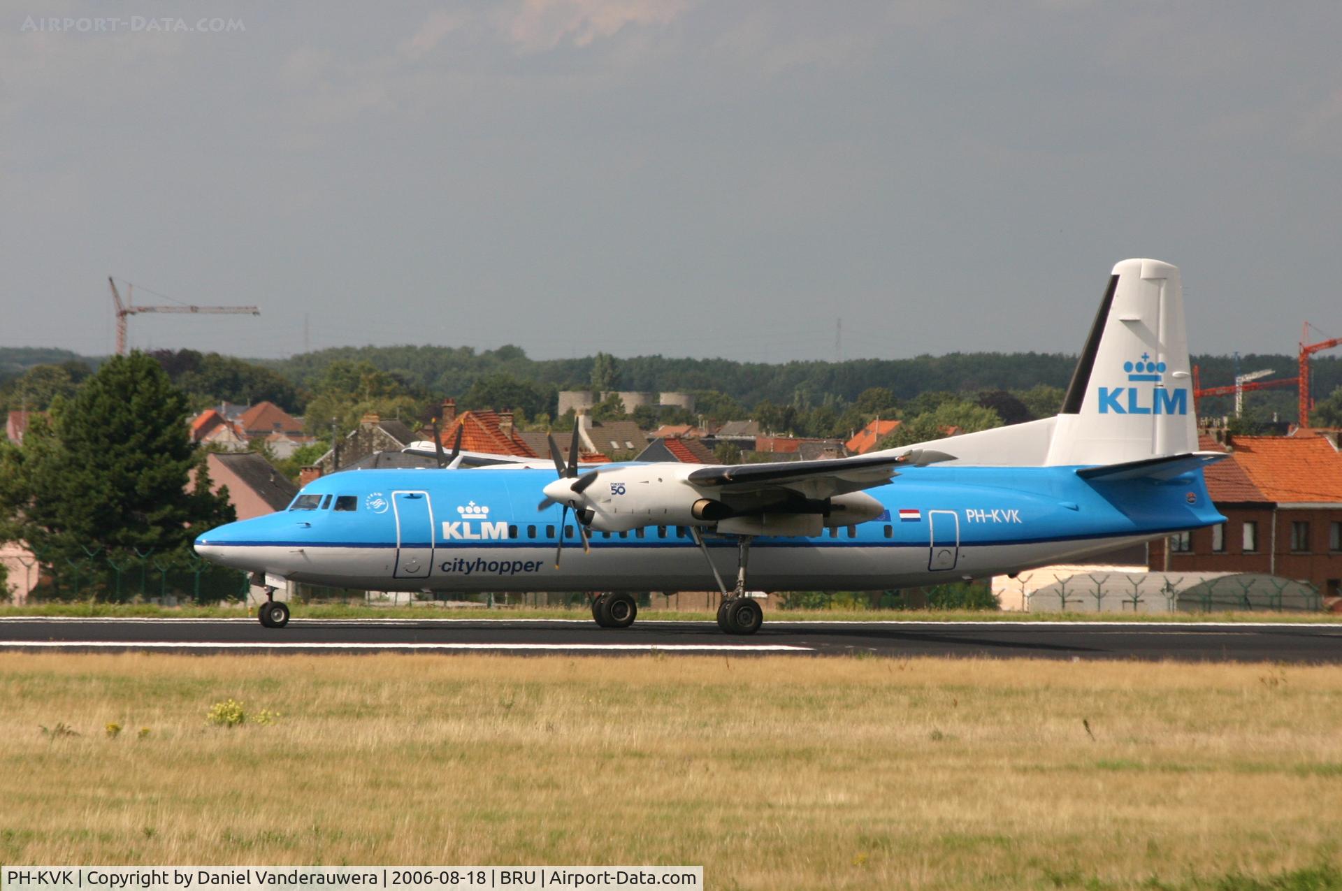 PH-KVK, 1991 Fokker 50 C/N 20219, taxiing on rwy 25L