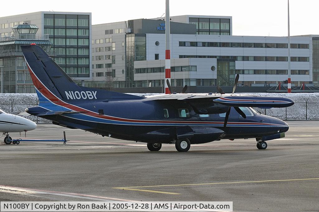 N100BY, 1984 Mitsubishi MU-2B-60 Marquise C/N 1565 S.A., After staying for more than 6 months on EHAM now sold to somebody in the U.S. Will soon fly to his new owner.
