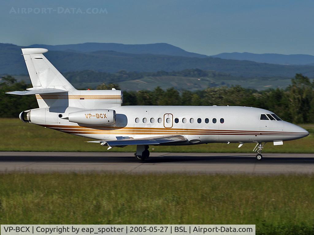 VP-BCX, 2002 Falcon 900C Falcon 900C C/N 193, Departing on runway 16