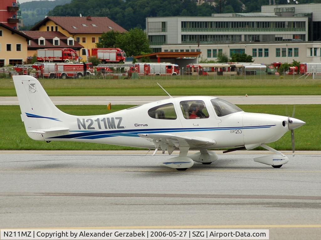 N211MZ, 2003 Cirrus SR20 C/N 1340, Passing by the Fire Brigade training ground while taxiing to runway 34