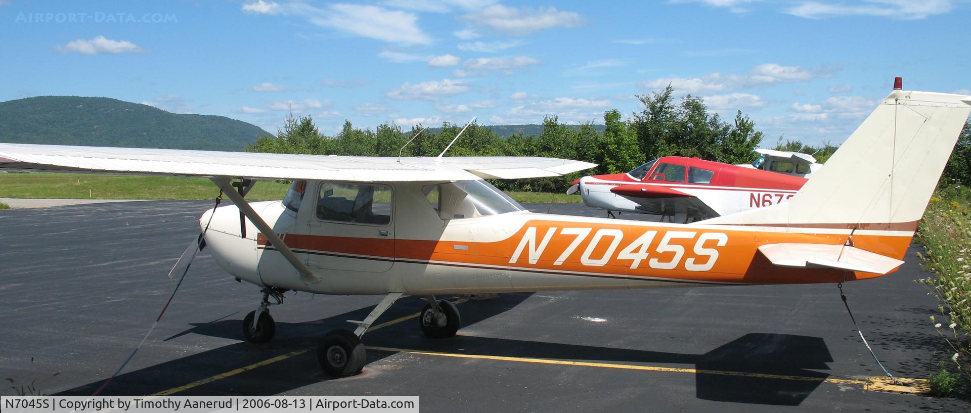 N7045S, 1967 Cessna 150H C/N 15067745, 1967 Cessna 150H, c/n 15067745, Parked at the ramp at Ticonderoga