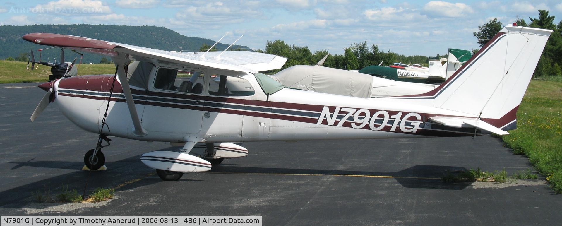 N7901G, 1970 Cessna 172L C/N 17259601, Parked at the ramp at Ticonderoga