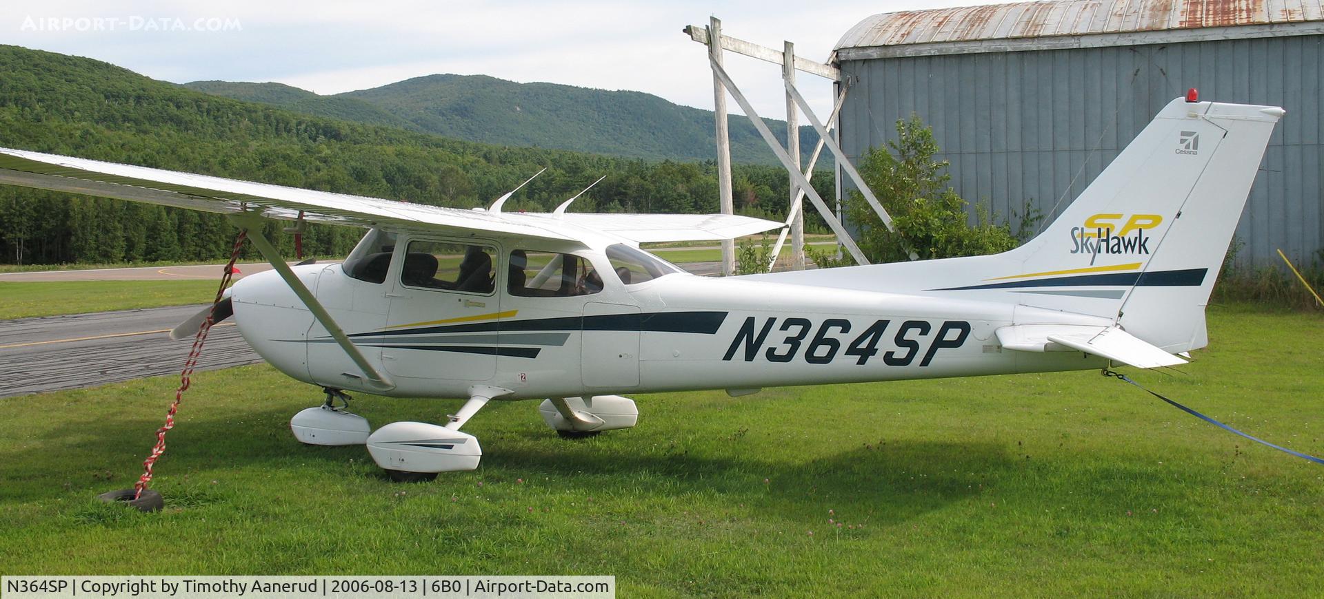 N364SP, 2001 Cessna 172S C/N 172S8782, Tied down at Middlebury State, VT