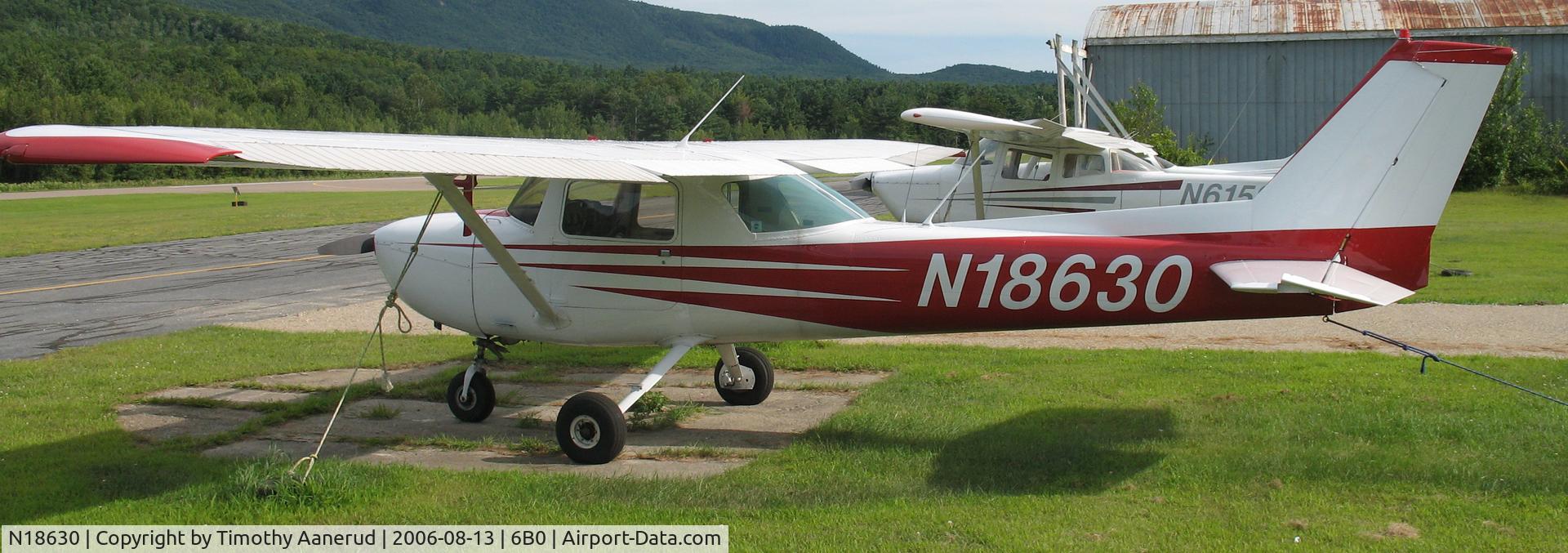 N18630, 1972 Cessna 150L C/N 15074000, 1972 Cessna 150L, c/n 15074000, Tied down at Middlebury State, VT
