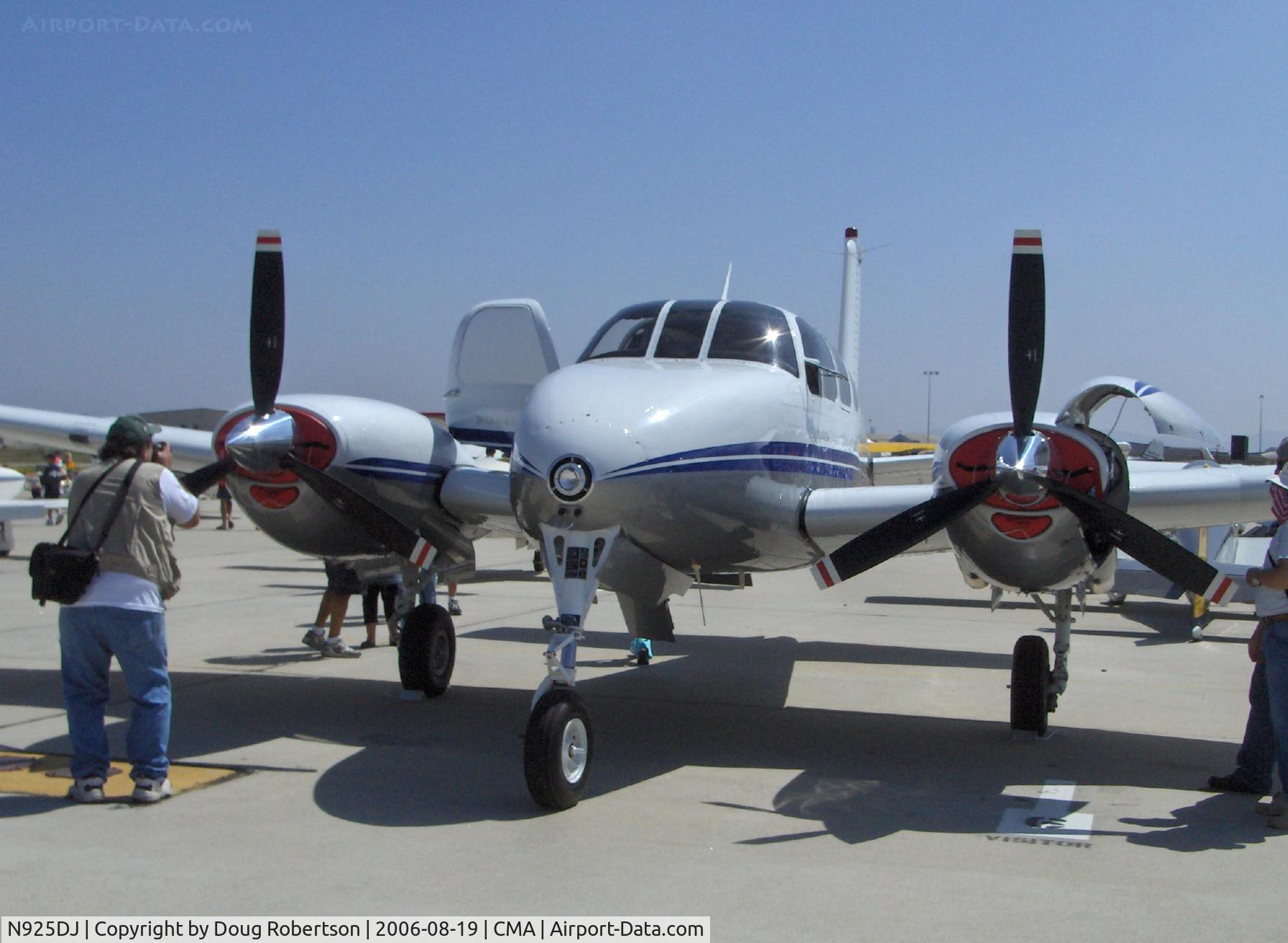 N925DJ, 1958 Beech D50A Twin Bonanza C/N DH-195, 1958 Beech D50A TWIN BONANZA (T-BONE), two Lycoming geared GO-480-G2F6 295 Hp each, three abreast cockpit seating-pilot, one co-pilot & one passenger, two passsengers behind, pristine, as-new appearance!