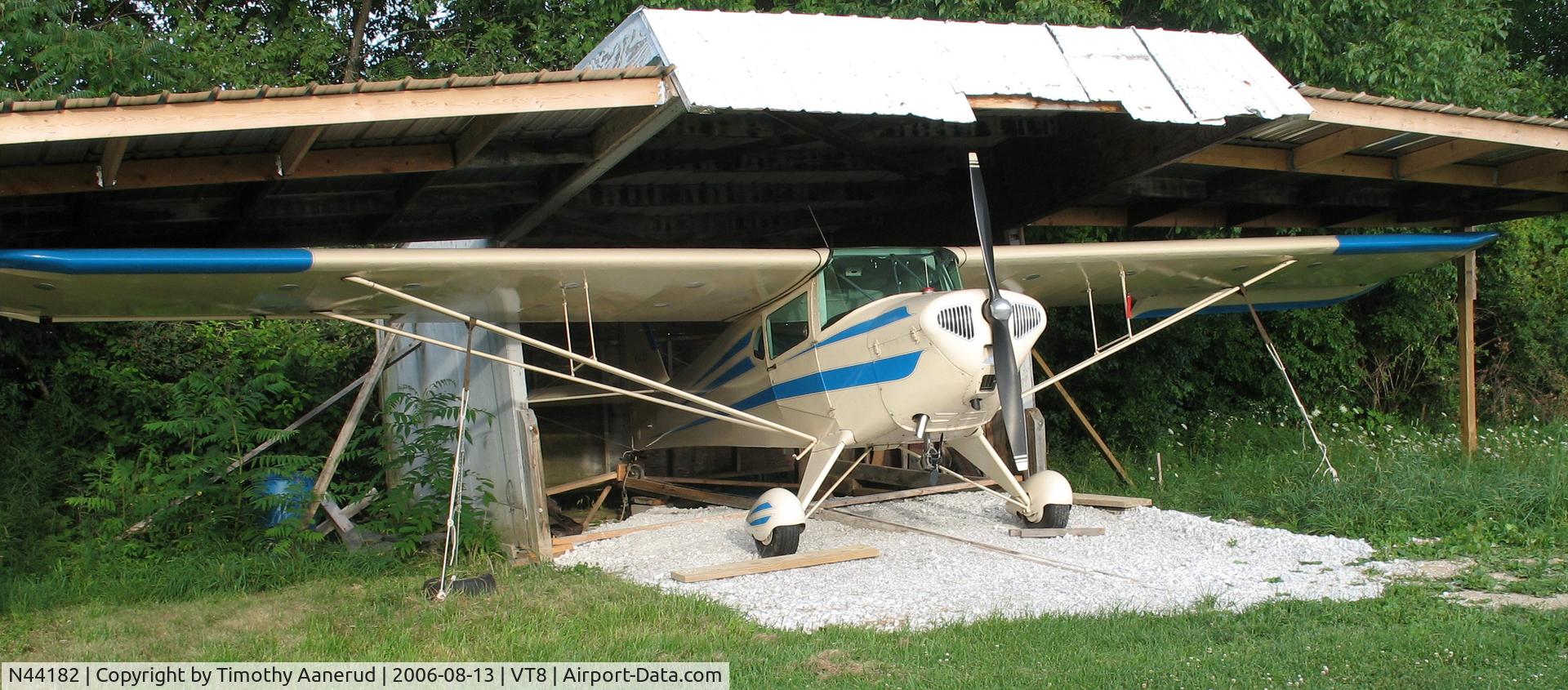 N44182, 1946 Taylorcraft BC12-D C/N 9982, Shelburne, VT