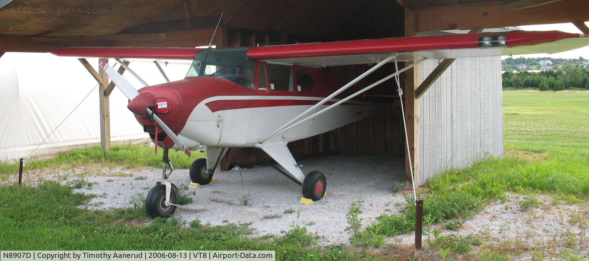 N8907D, 1958 Piper PA-22-160 Tri Pacer C/N 22-6062, Shelburne, VT