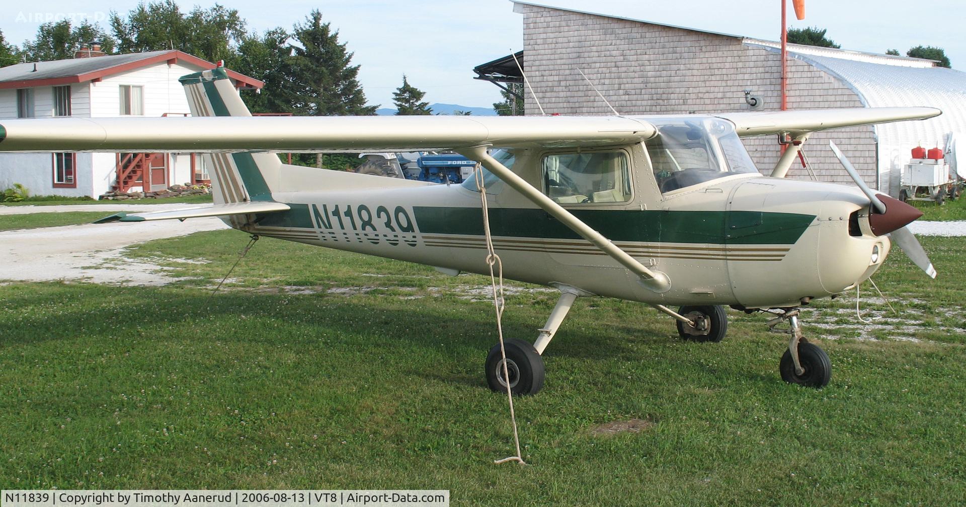 N11839, 1974 Cessna 150L C/N 15075665, 1974 Cessna 150L, c/n 15075665, Shelburne, VT