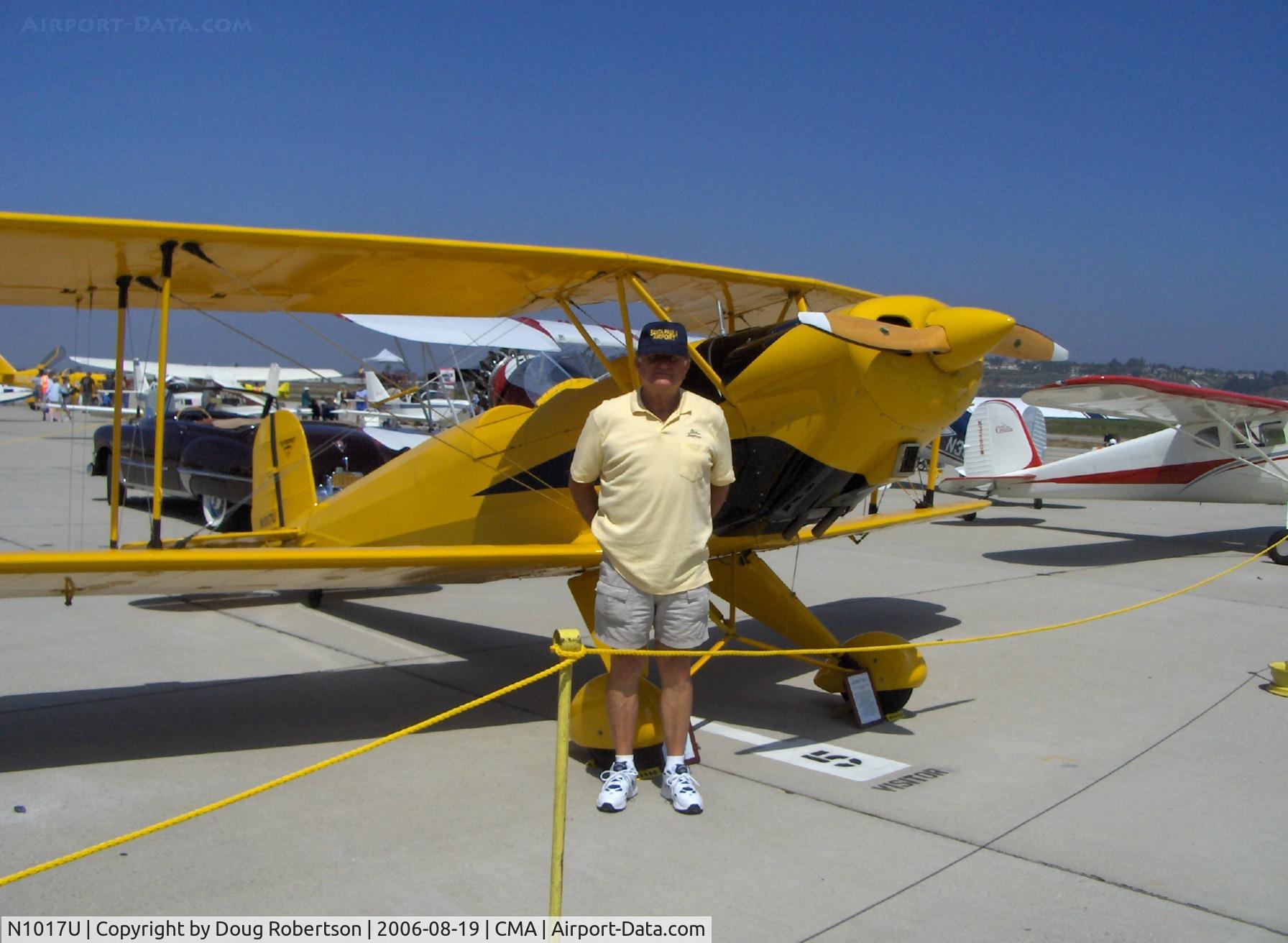 N1017U, 1939 CASA 1-131 Jungmann C/N E3B-435, Pat Quinn of SZP with his beautiful 1939 Bucker Jungmann C.A.S.A. 1.131., Lycoming O-360 180 Hp upgrade