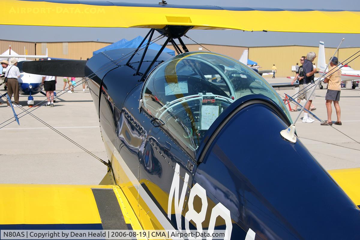 N80AS, 1992 Pitts S-2B Special C/N 5244, 1992 Pitts Aerobatics S-2B at the 2006 EAA Camarillo Airshow.  Lycoming AEIO-540