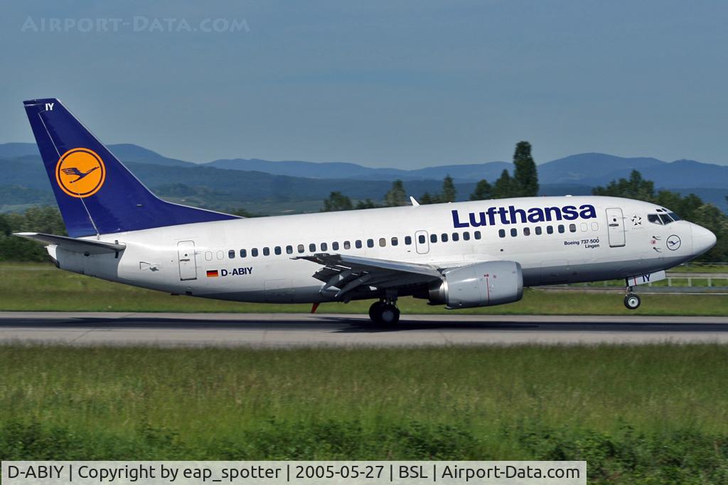 D-ABIY, 1991 Boeing 737-530 C/N 25243, completing a flight from FRA