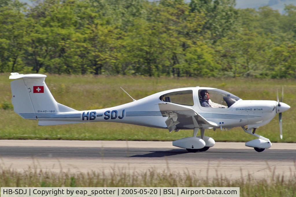 HB-SDJ, 2004 Diamond DA-40 Diamond Star C/N 40.393, visiting Basle-Airport homebased at Schupfart