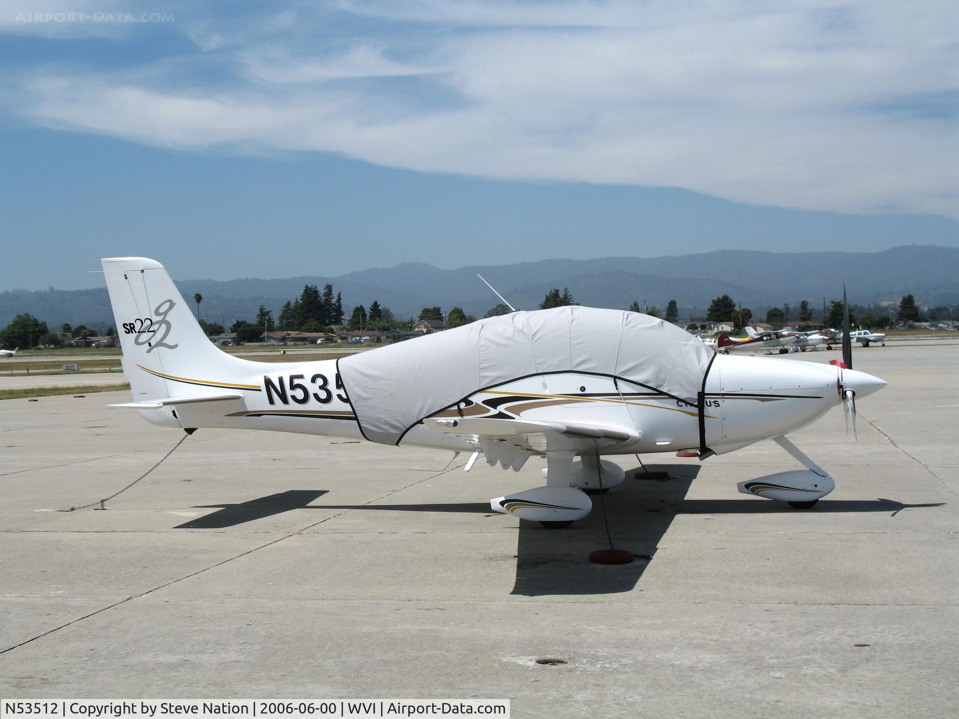 N53512, 2004 Cirrus SR22 G2 C/N 0868, 2004 Cirrus Design SR22 under cover @ Watsonville Municipal Airport, CA