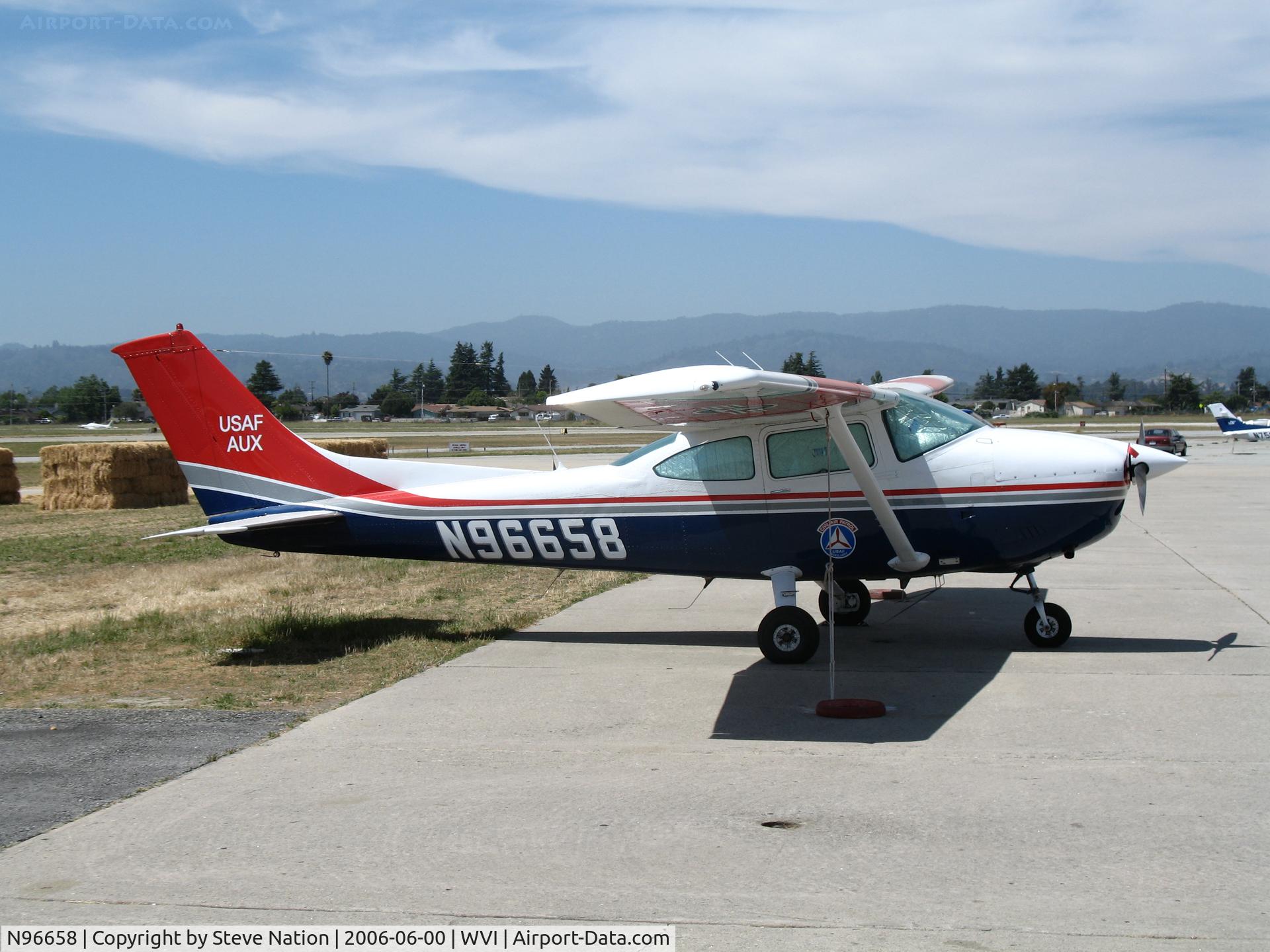 N96658, 1979 Cessna 182Q Skylane C/N 18266797, USAF AUX Civil Air Patrol 1979 Cessna 182Q in sunshine @ Watsonville Municipal Airport, CA
