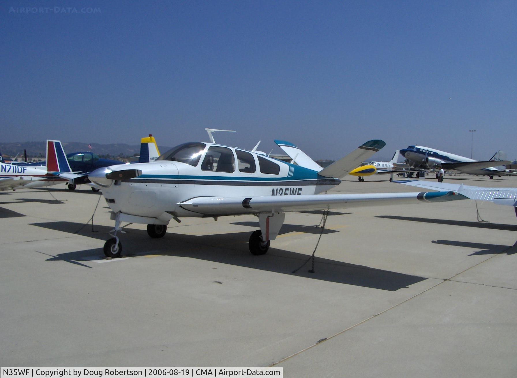 N35WF, 1959 Beech F35 Bonanza C/N D-4223, 1959 Beech F35 BONANZA, Continental E225-8 225 Hp, window mods