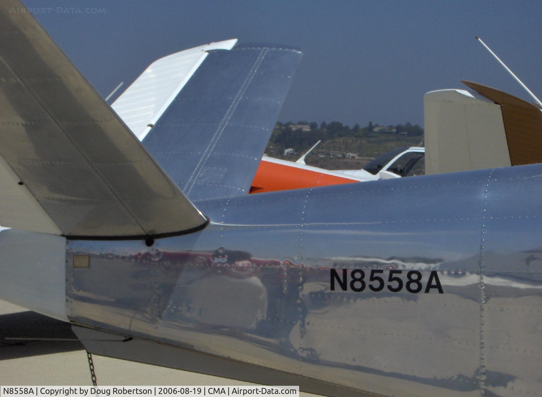 N8558A, 1949 Beech A35 Bonanza C/N D-1980, 1949 Beech A35 BONANZA, Continental E-185-11 205 Hp, polished finish