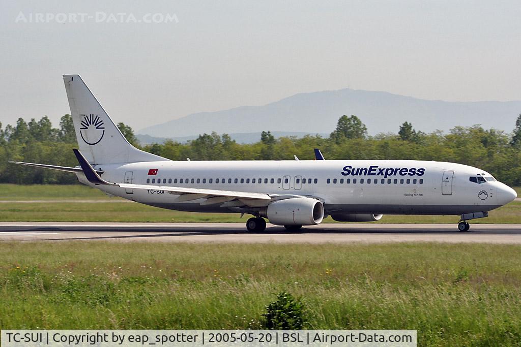 TC-SUI, 2003 Boeing 737-8CX C/N 32367, Departing to Antalya regular weekly flight