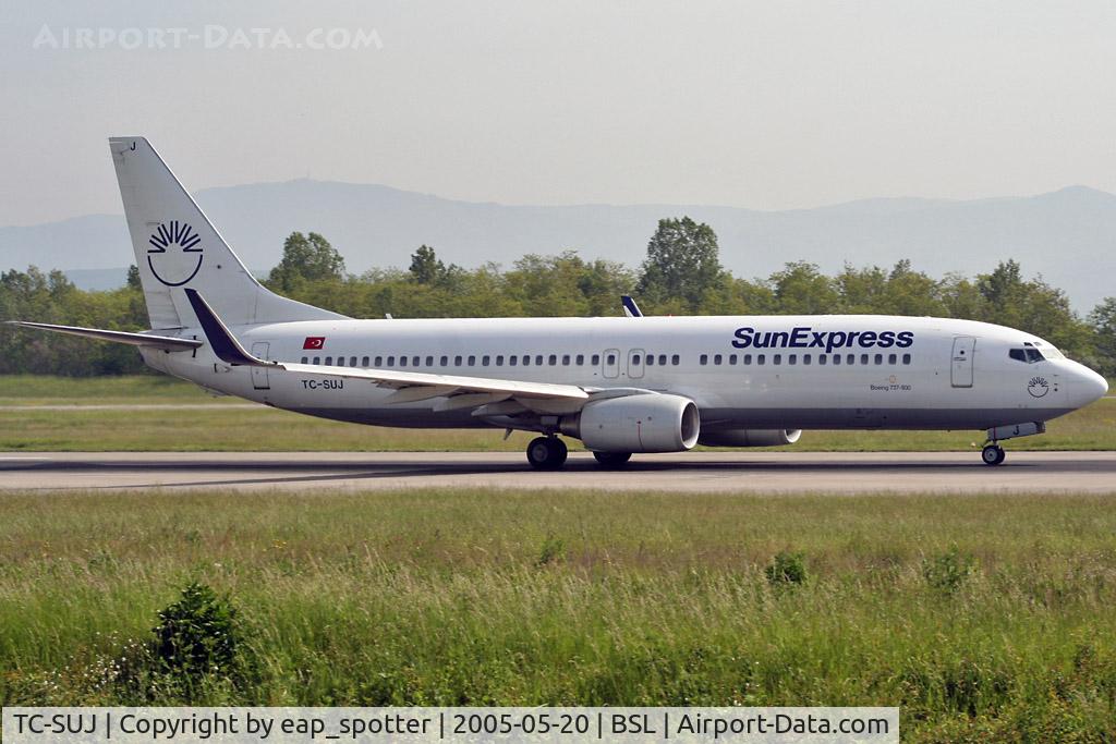 TC-SUJ, 2003 Boeing 737-8CX C/N 32368/1289, Departing to Antalya regular weekly flight
