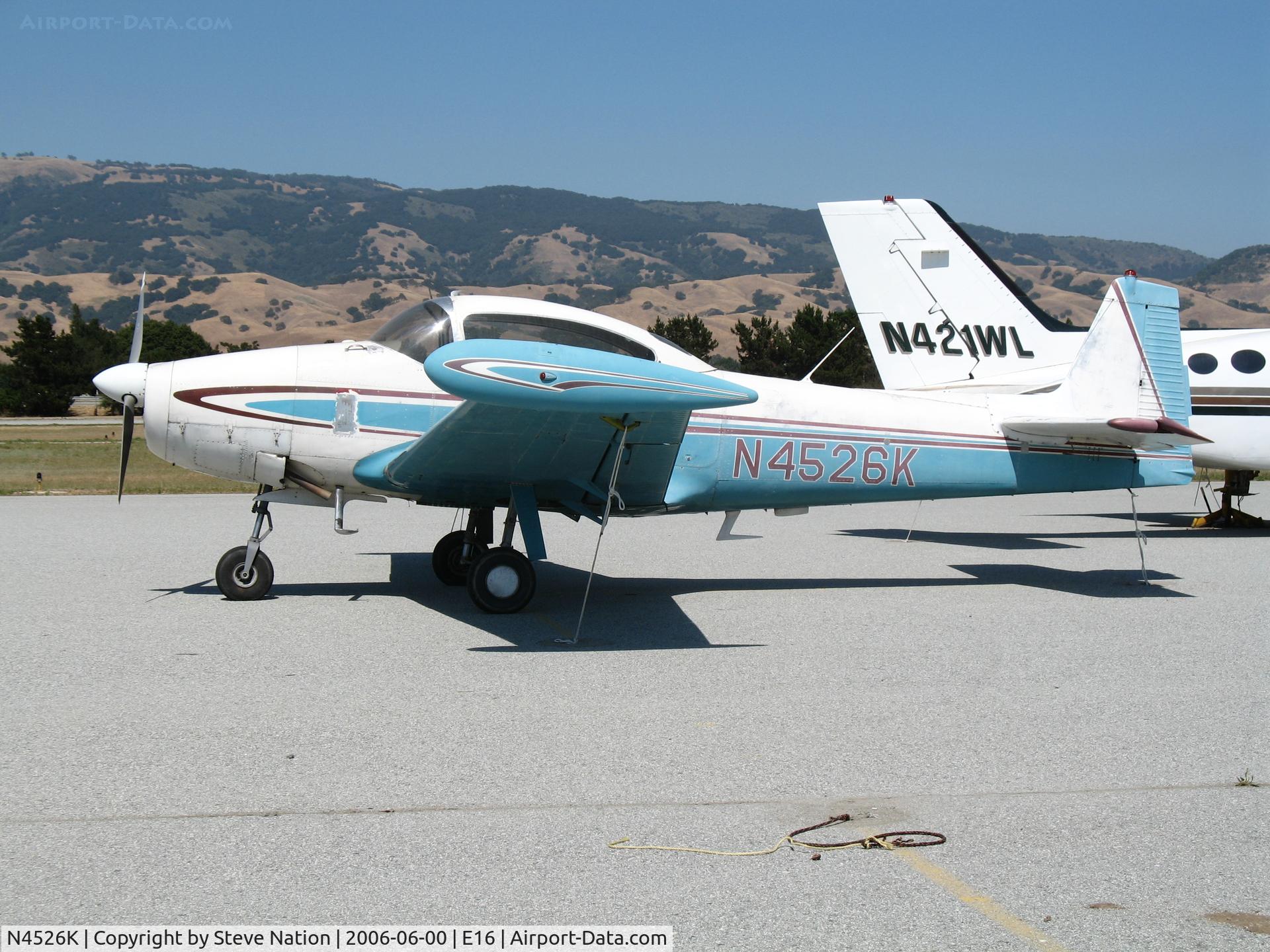 N4526K, 1948 Ryan Navion A C/N NAV-4-1526, Classic 1948 Navion A in new colors @ South County Airport (San Martin), CA
