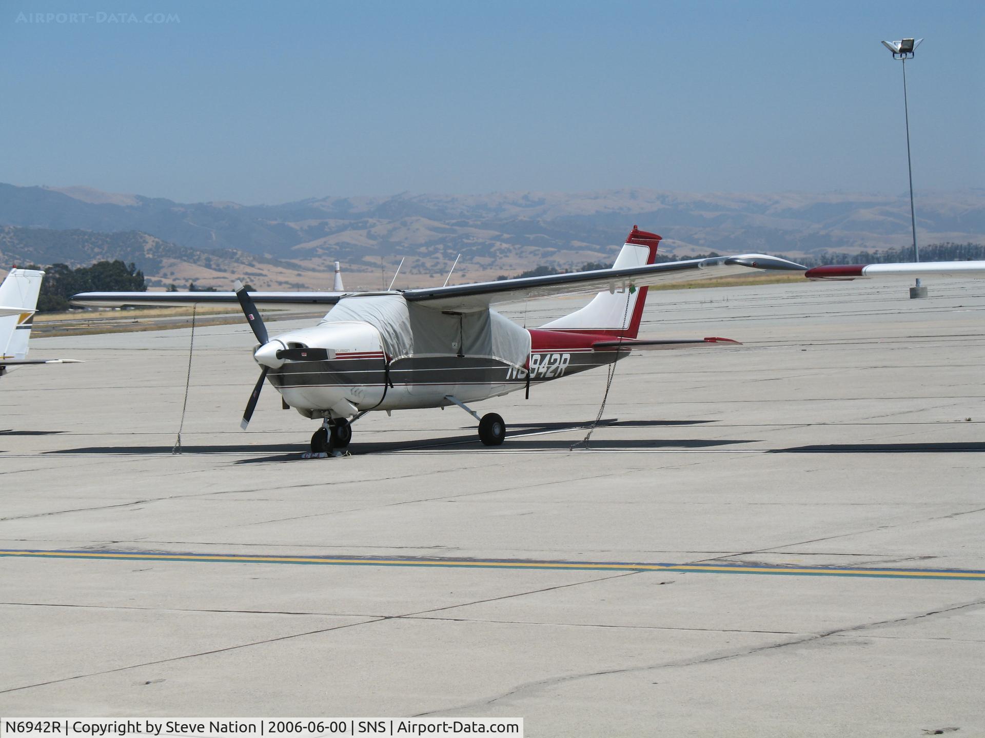 N6942R, 1967 Cessna T210H Turbo Centurion C/N T210-0342, Selkirk Insurance Agency 1967 Cessna T210H visiting from Chico @ Salinas Municipal Airport, CA