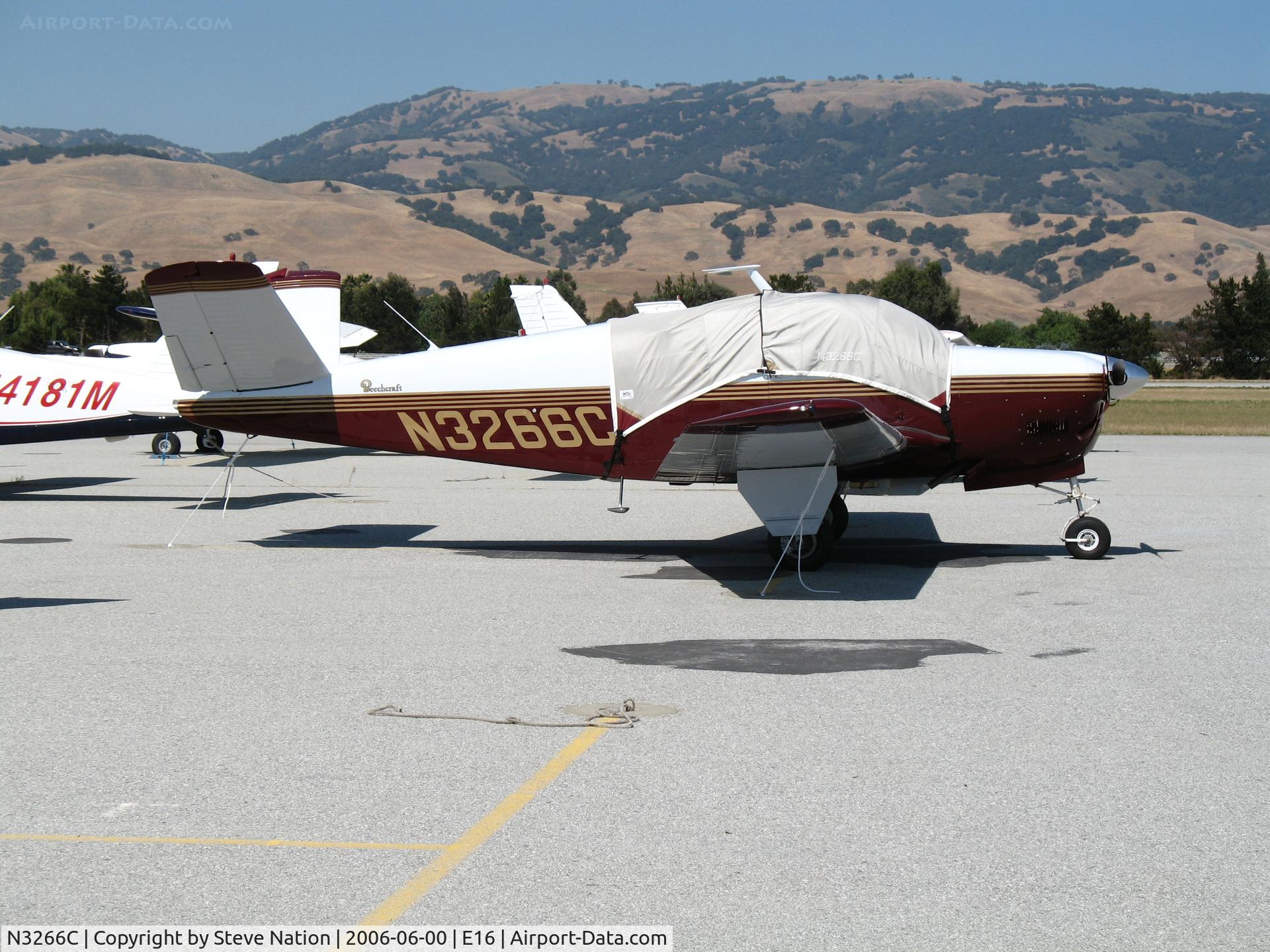 N3266C, 1954 Beech E35 C/N D-3932, 1954 Beech E35 with cover @ South County Airport (San Martin), CA