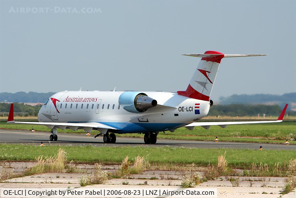 OE-LCI, 1996 Canadair CRJ-200LR (CL-600-2B19) C/N 7133, taxiing to the Apron