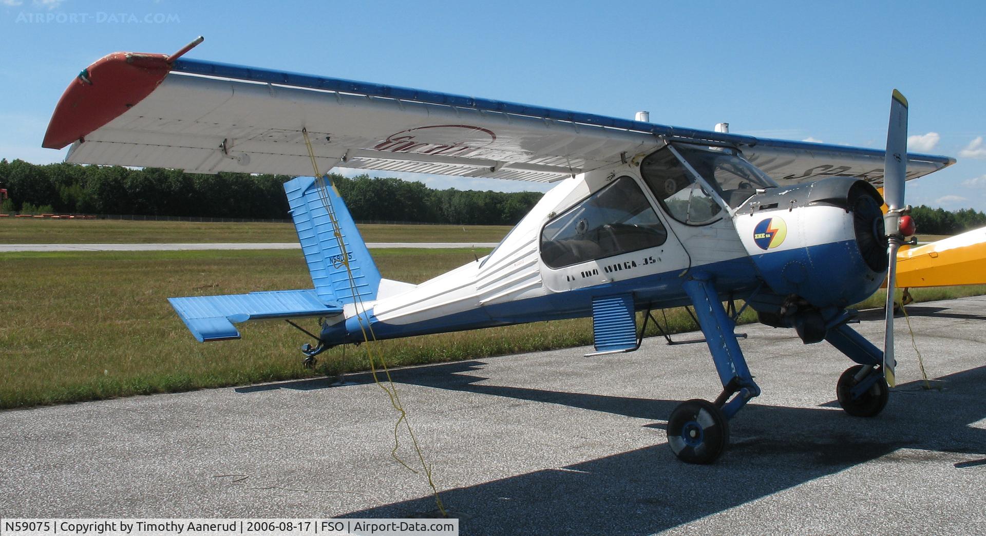 N59075, 1973 PZL-Okecie PZL-104 Wilga 35A C/N 59075, 1973 PZL-Okecie PZL-104 Wilga 35A, c/n 59075. Tied down at the Franklin County State Airport, Highgate, VT