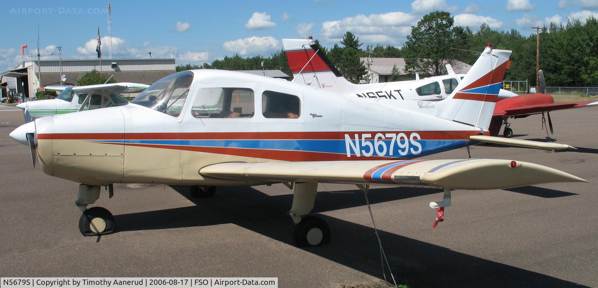 N5679S, 1966 Beech A23-19 C/N MB-122, Tied down at the Franklin County State Airport, Highgate, VT