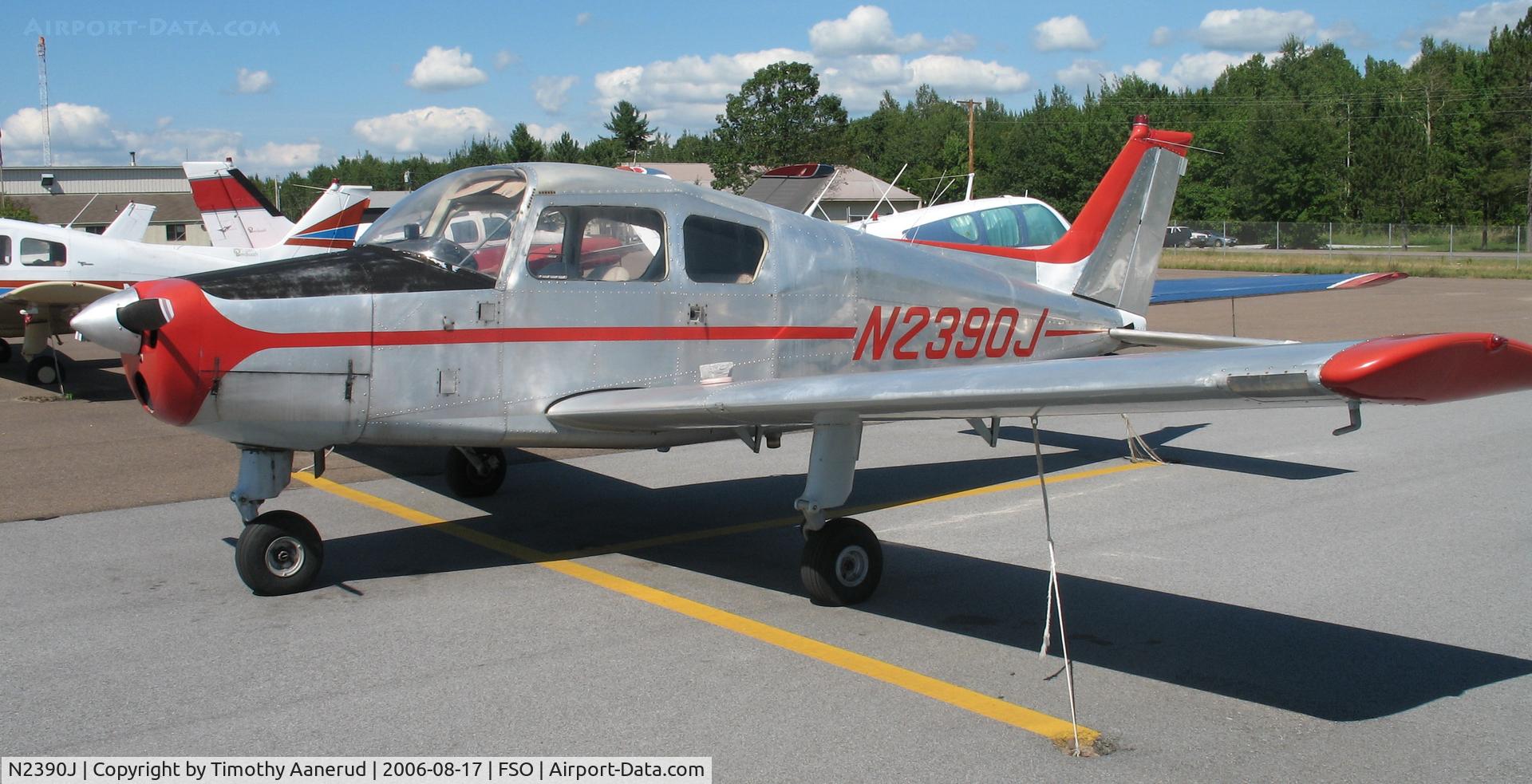 N2390J, 1963 Beech 23 C/N M-344, Tied down at the Franklin County State Airport, Highgate, VT