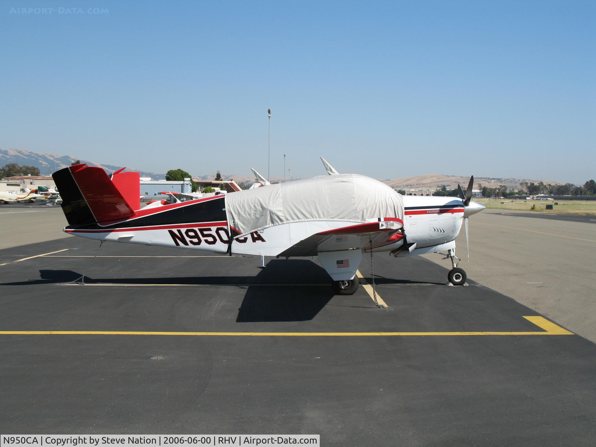 N950CA, 1974 Beech V35B Bonanza C/N D-9667, 1974 Beech V35B Bonanza with cover @ Reid-Hillview Airport (San Jose), CA