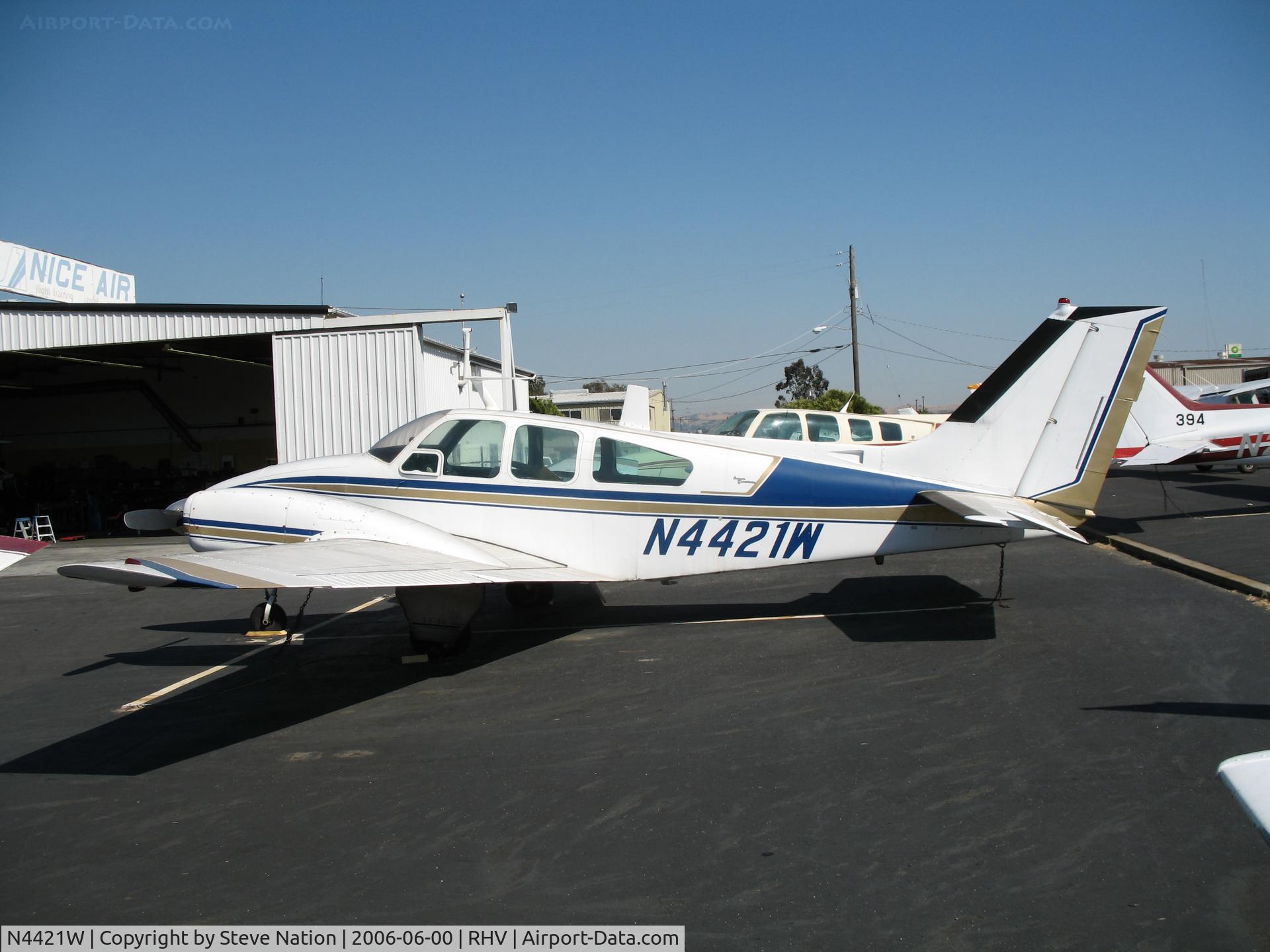 N4421W, Beech 95-B55 Baron C/N TC-1144, Cal Nice Air 1992 Beech 95-B55 @ Reid-Hillview Airport (San Jose), CA