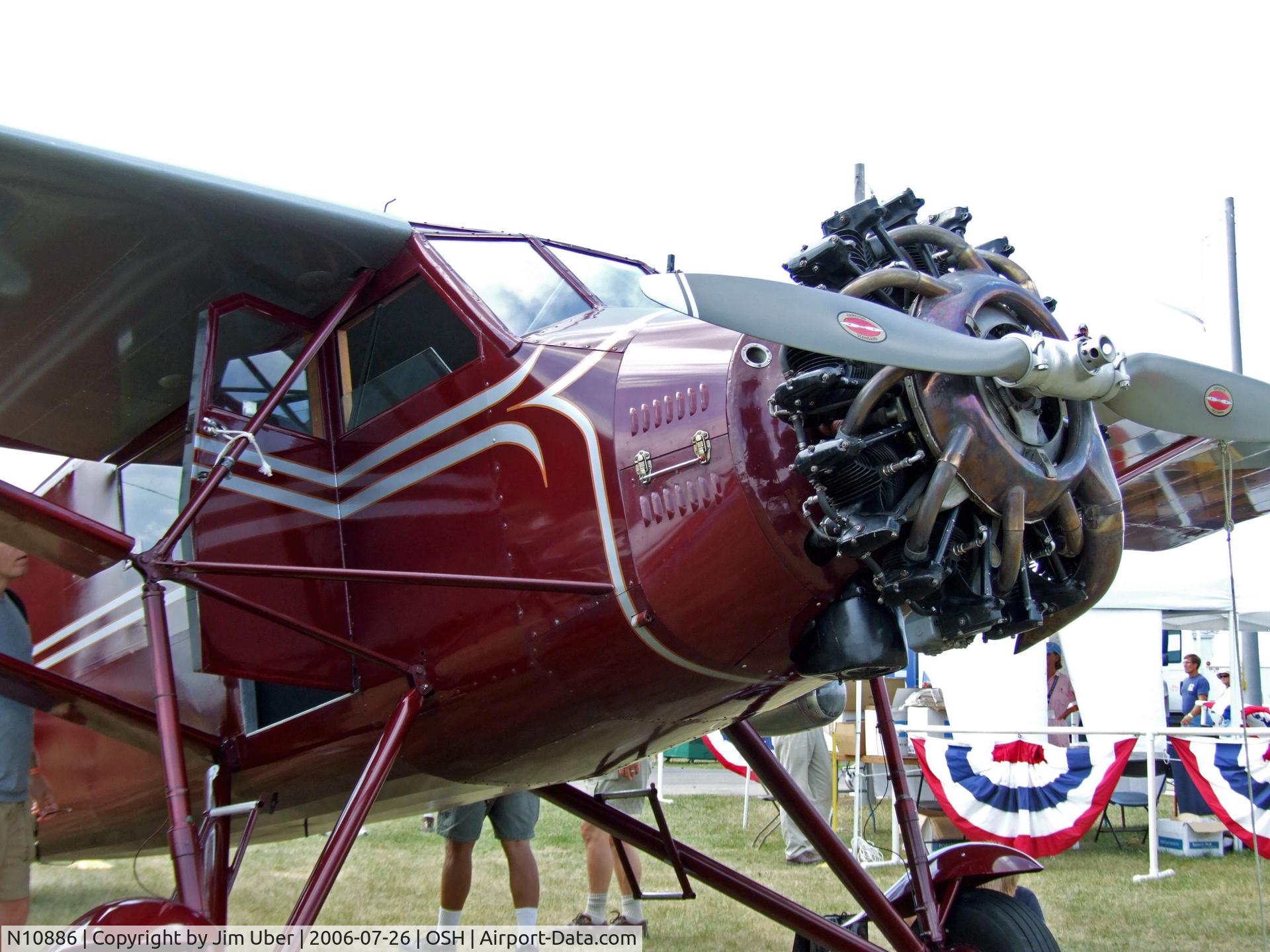 N10886, 1931 Stinson JR. S C/N 8058, really nice Stinson, in the classics area