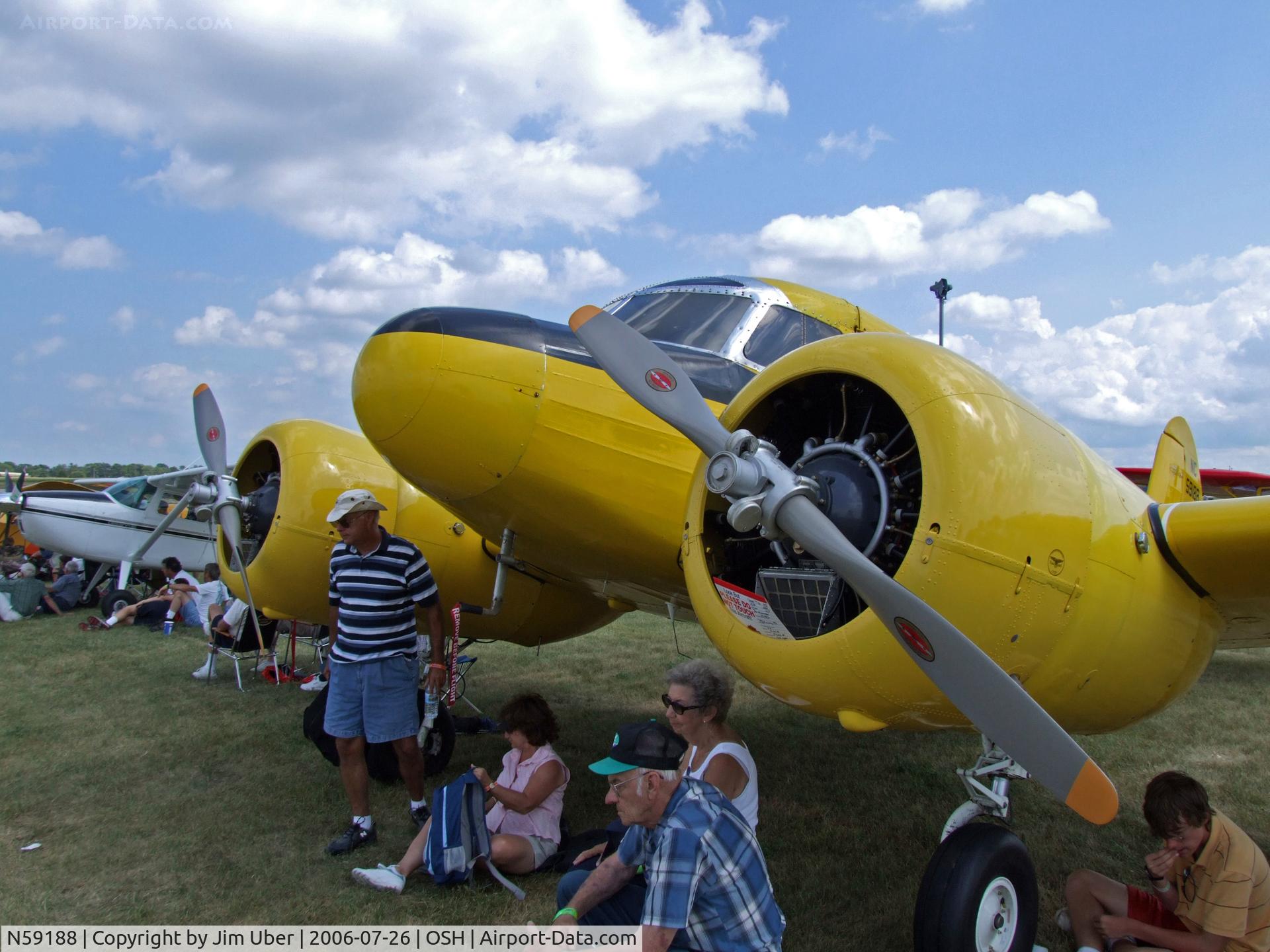 N59188, 1942 Cessna T-50 Bobcat Bobcat C/N 3084, Classic Cessna twin, at Airventure