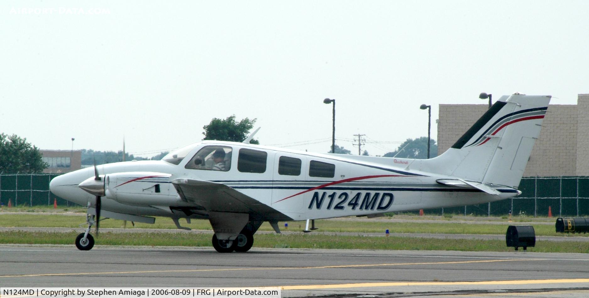 N124MD, 1981 Beech 58P Baron C/N TJ-374, Baron ready to go RWY 19...