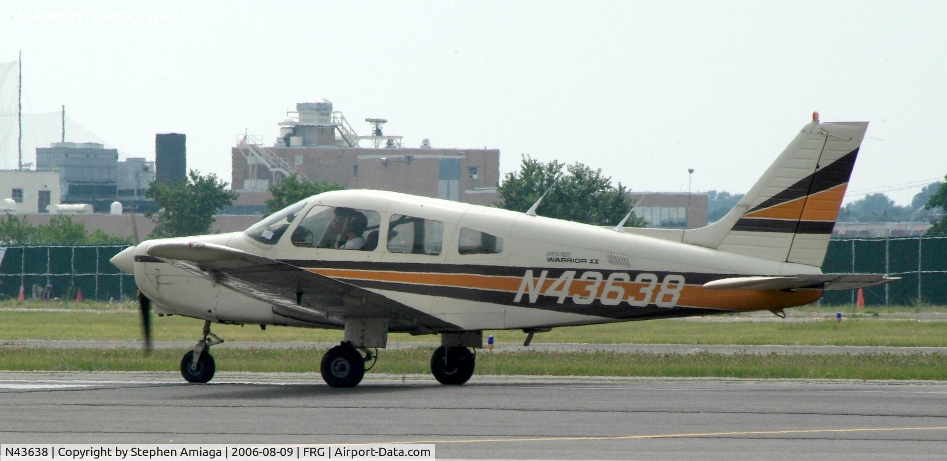 N43638, 1984 Piper PA-28-161 C/N 28-8416100, Warrior position and hold RWY 19.