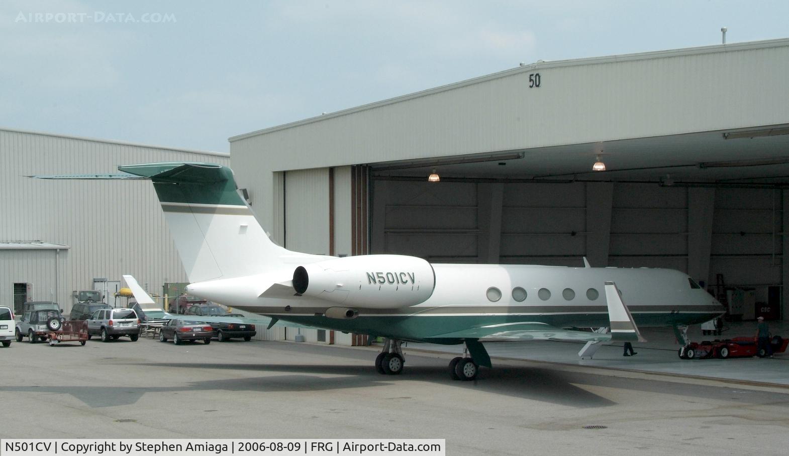 N501CV, 2001 Gulfstream Aerospace G-V C/N 639, Tucking the Cablevision G-V in for the night...