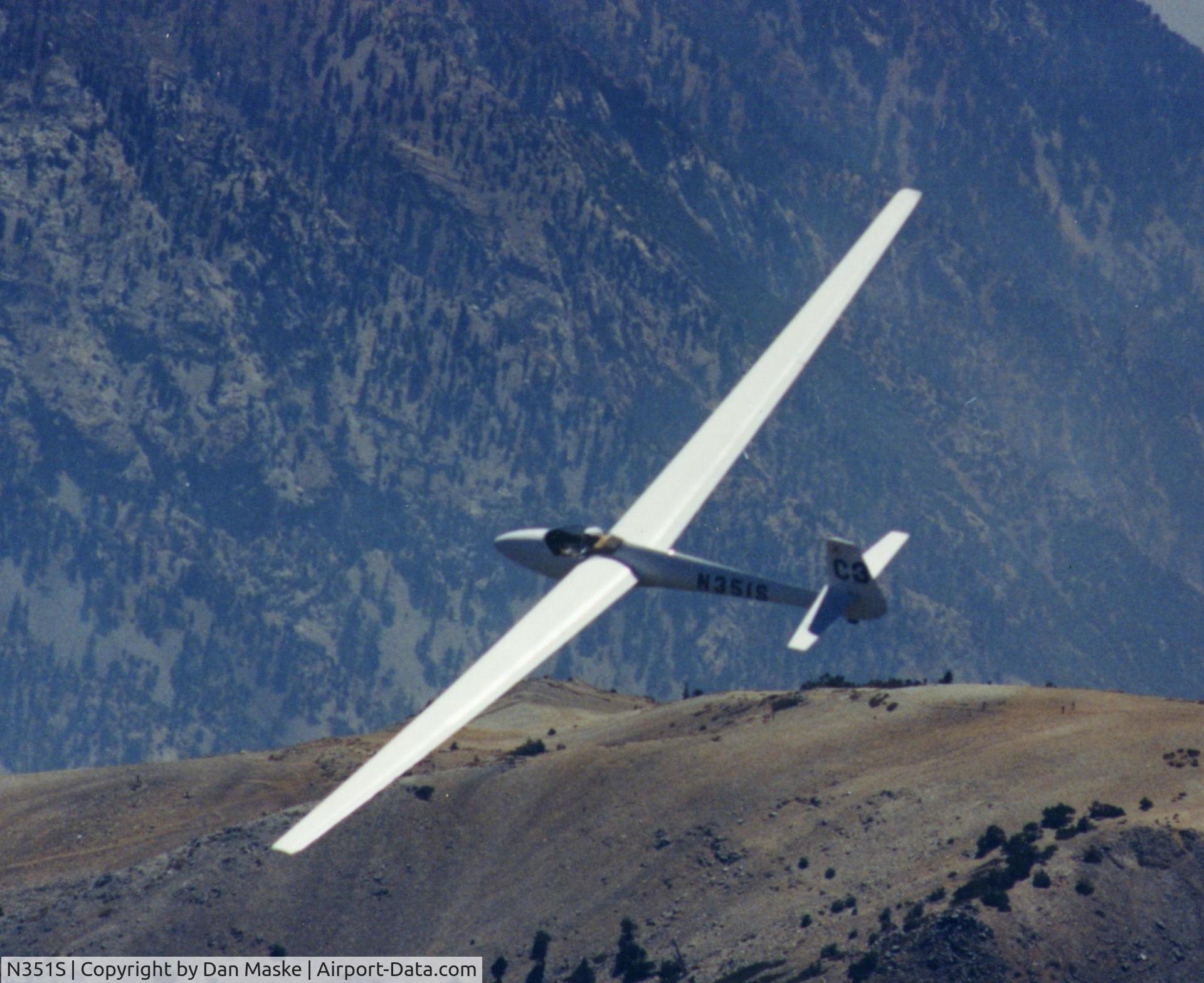 N351S, 1969 Glasflugel H 301 B LIBELLE C/N 110, Over Mt. Baldy, CA