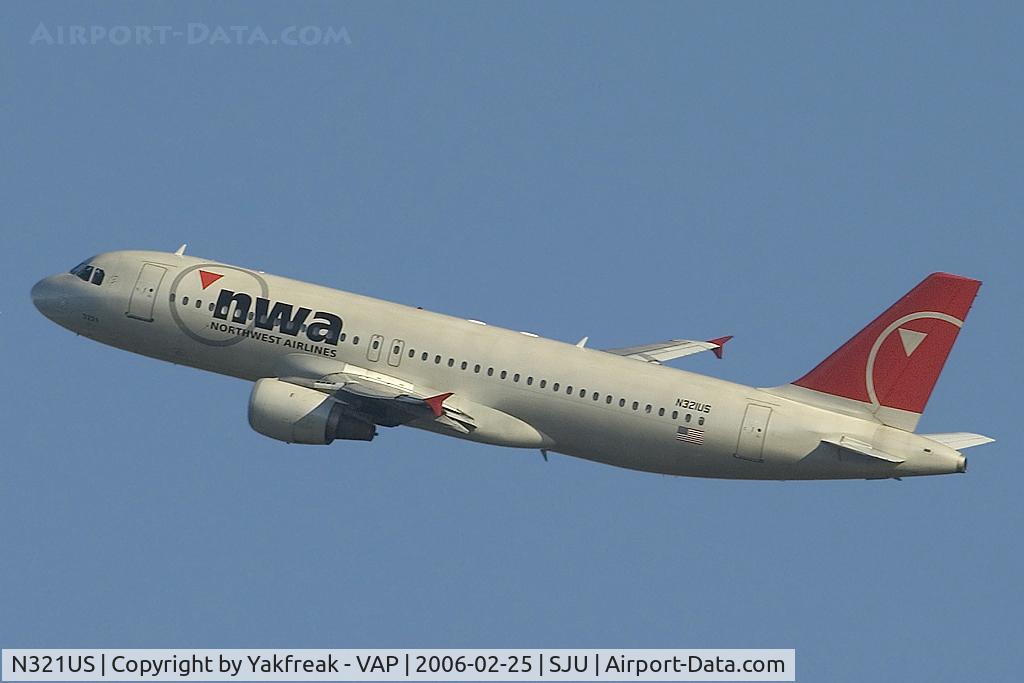 N321US, 1992 Airbus A320-211 C/N 262, Northwest Airlines Airbus A320