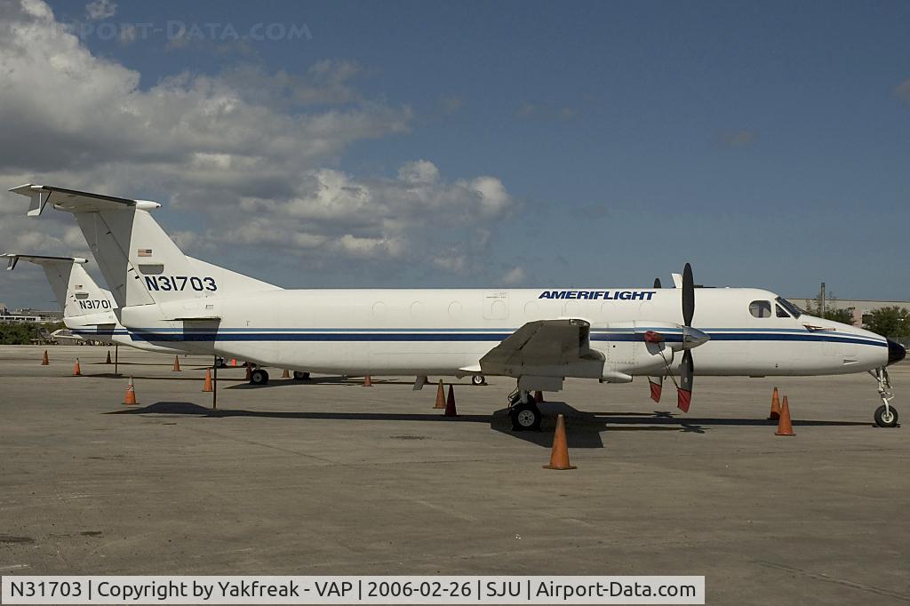 N31703, 1984 Beech 1900C C/N UB-10, Ameriflight Beech 1900C