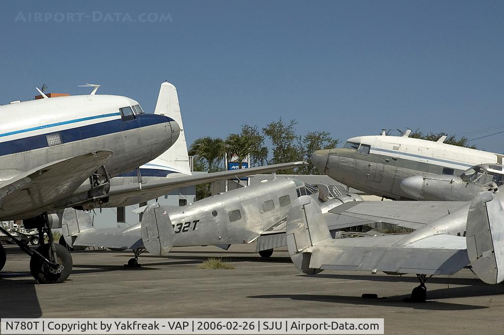 N780T, 1979 Douglas DC-3 C/N 20865, Tolair Ramp overview with DC3, Beech 18 and a single Convair