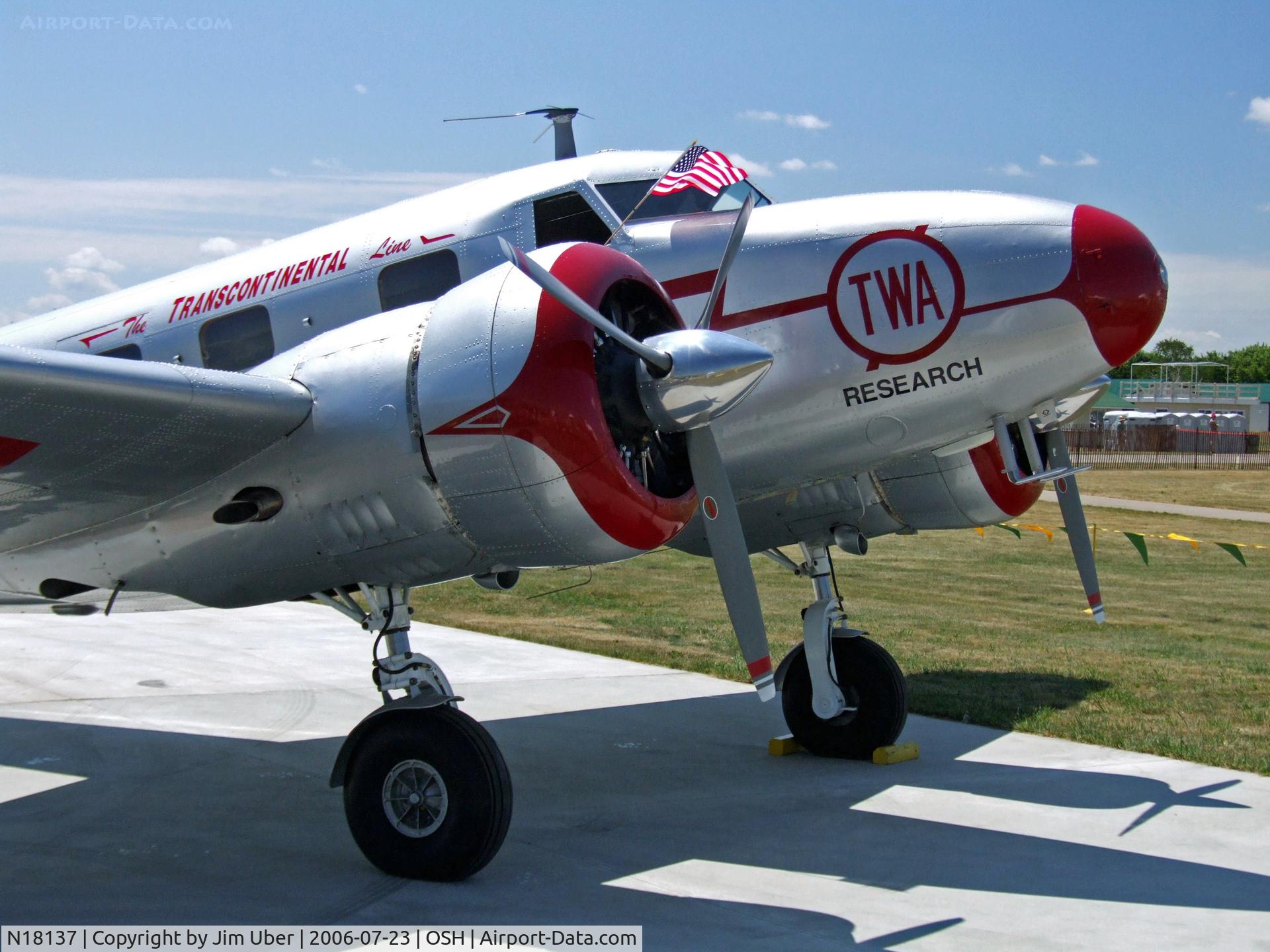 N18137, 1937 Lockheed 12A Electra Junior C/N 1229, Lockheed 12A, in TWA livery