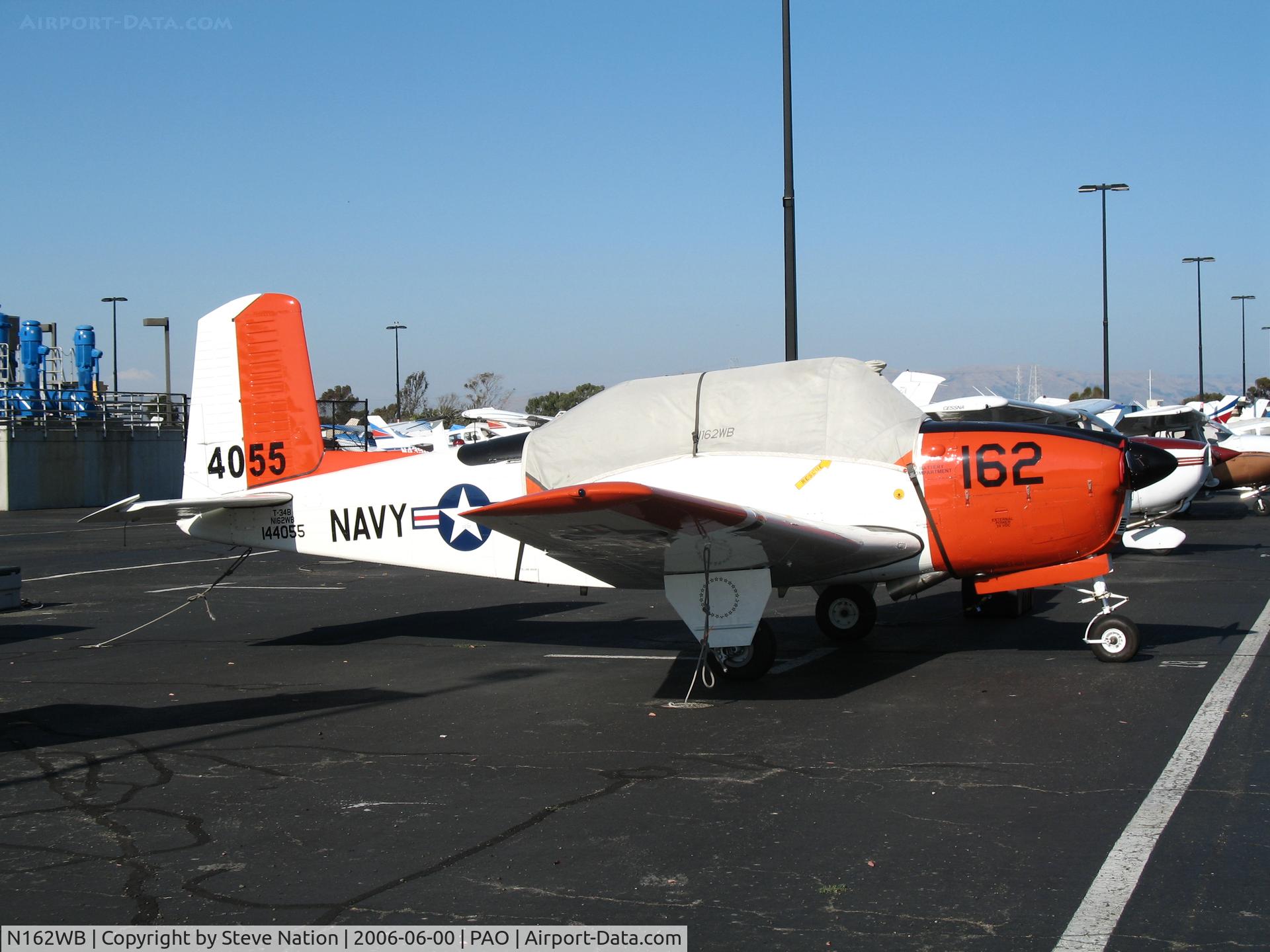 N162WB, 1957 Beech T-34B C/N BG-362JS, Beech T-34B Navy/162 BuAer 144055 @ Palo Alto Municipal, CA