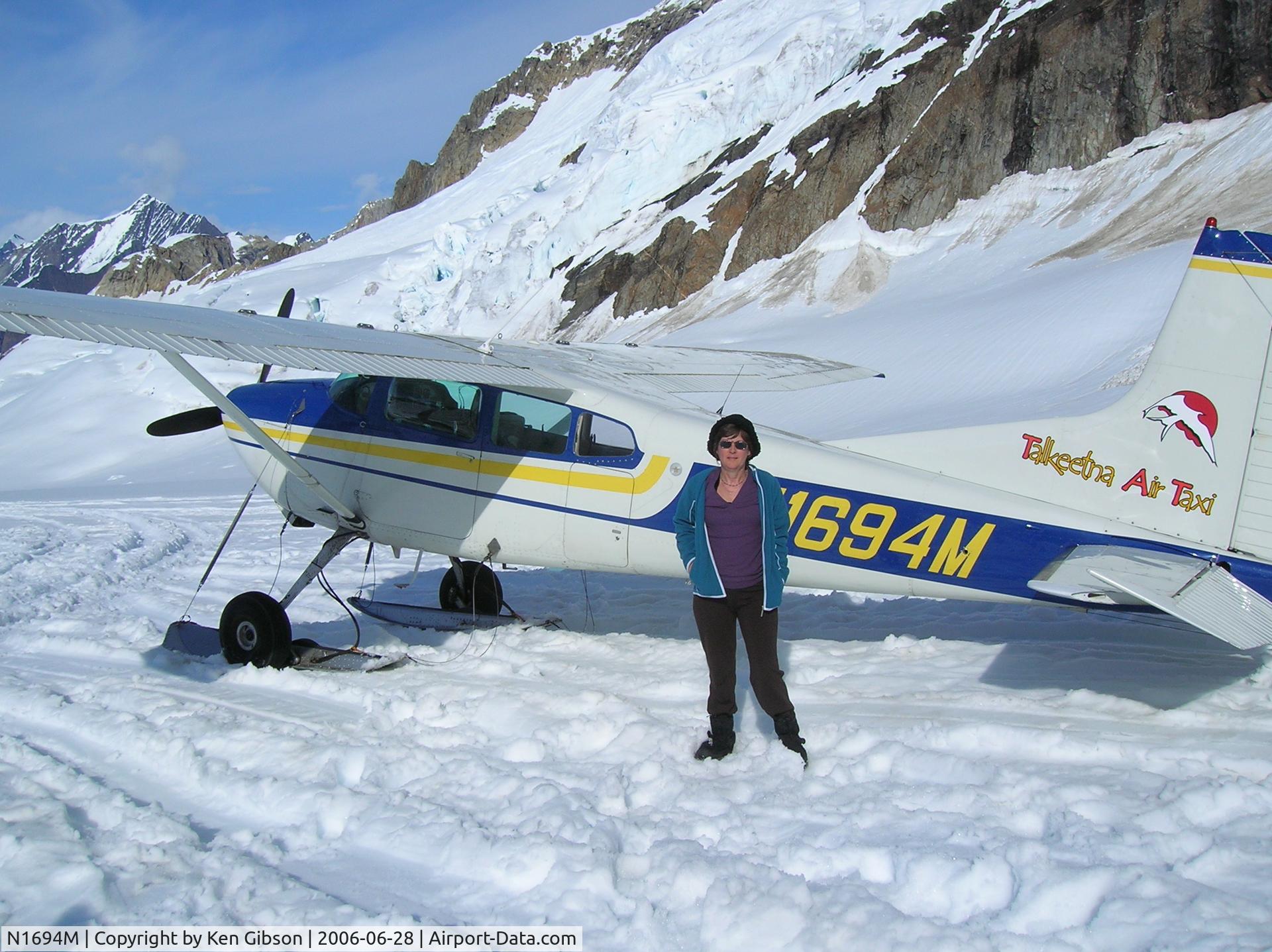 N1694M, 1971 Cessna A185E Skywagon 185 C/N 18501879, glacier at the base of Mt. McKinley Alaska