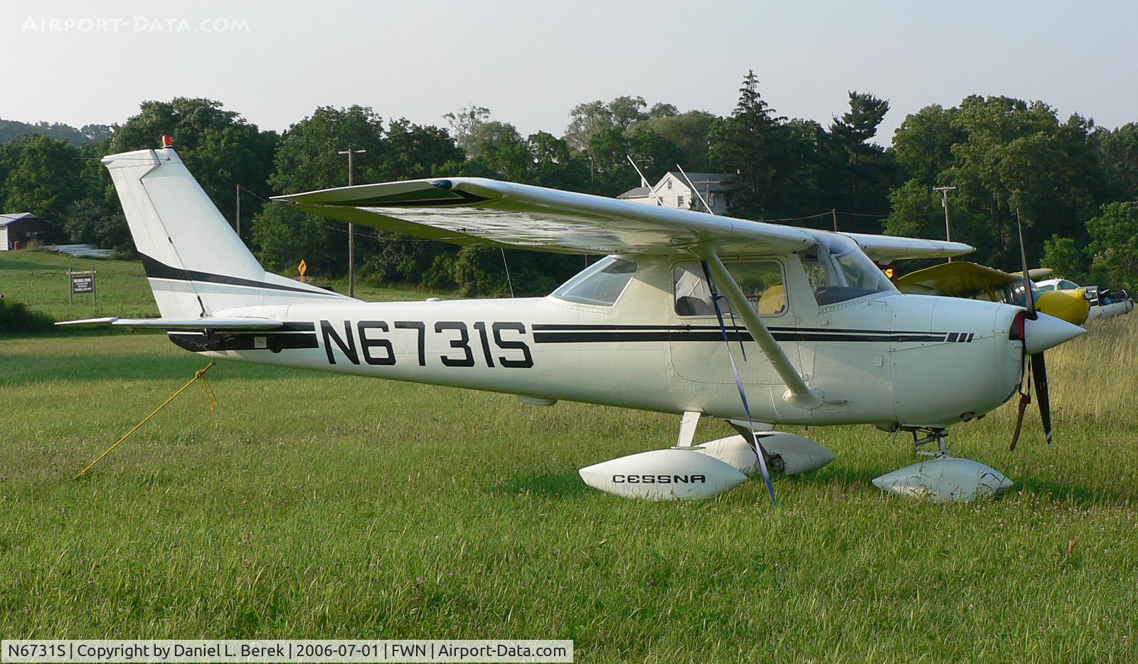 N6731S, 1967 Cessna 150H C/N 15067531, Nicely turned-out Cessna trainer shares the apron with other classic craft.