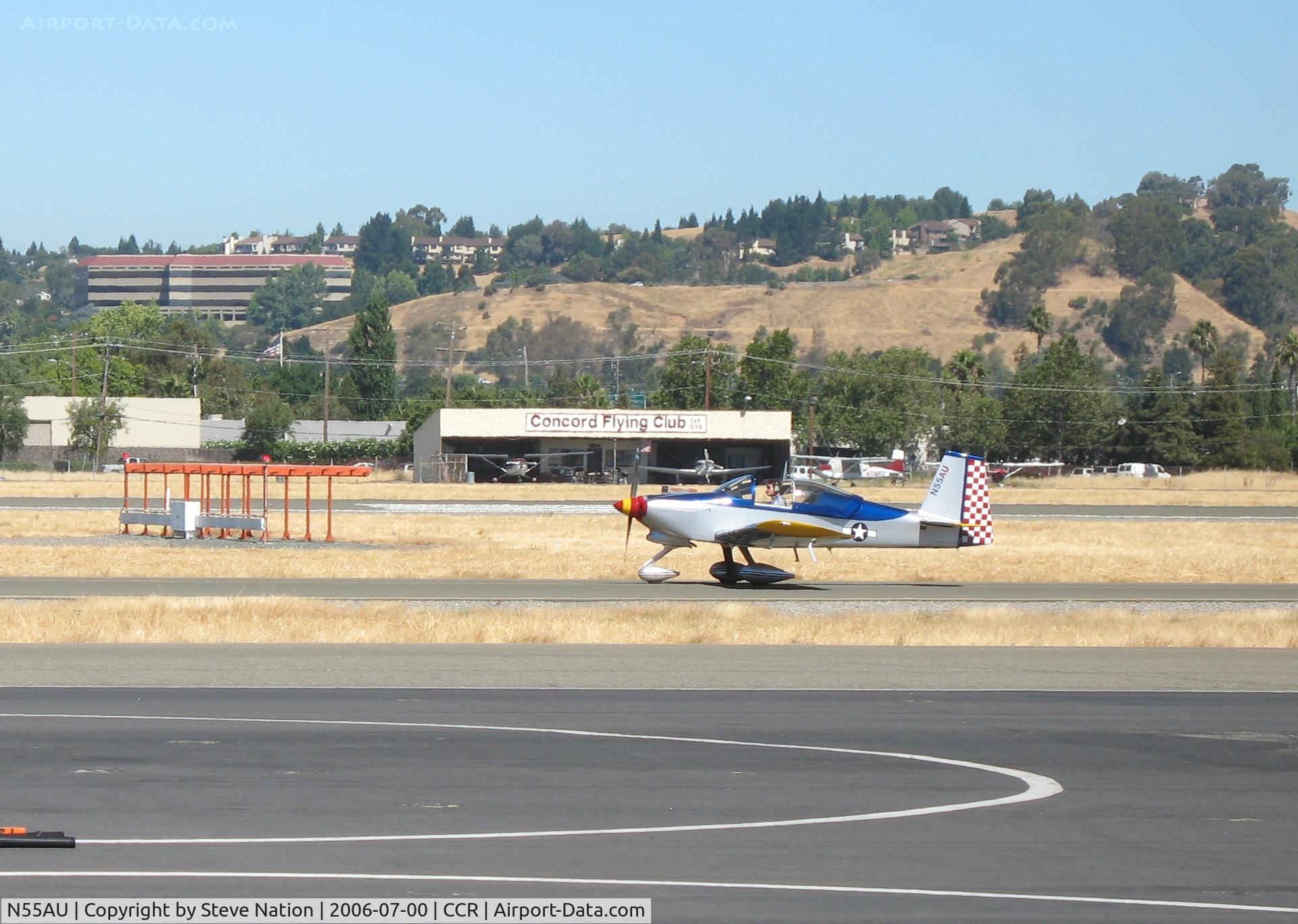 N55AU, 2003 Vans RV-6A C/N 60537, Ballard 2003 VANS RV-6A arriving at Buchanan Field (Concord), CA