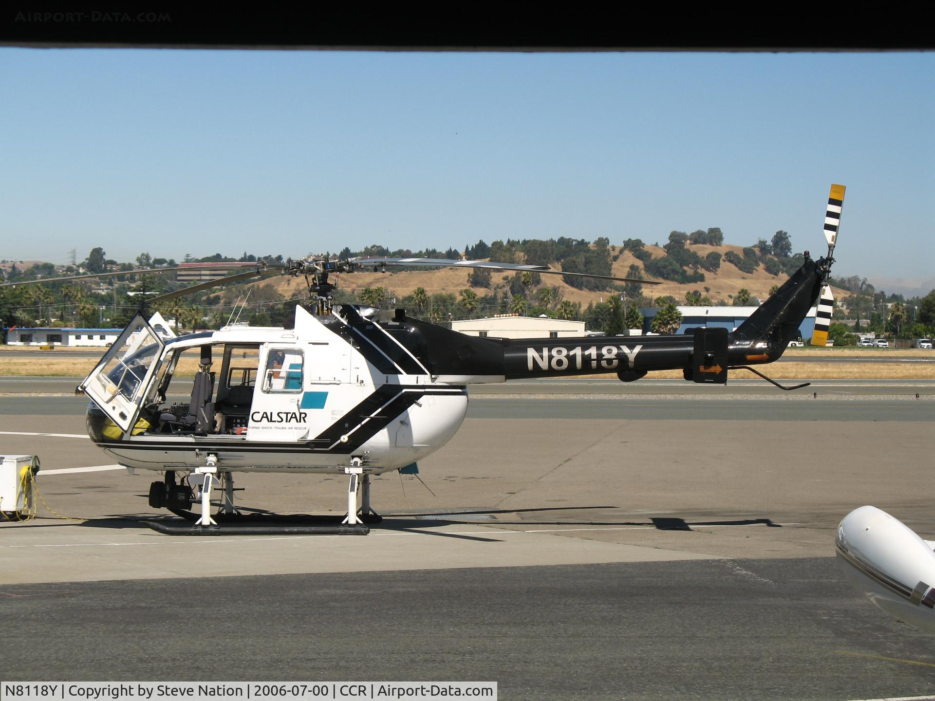 N8118Y, 1989 MBB Bo-105LS-A3 C/N 2017, CALSTAR med evac MBB BO-105LS A-3 at Buchanan Field (Concord), CA