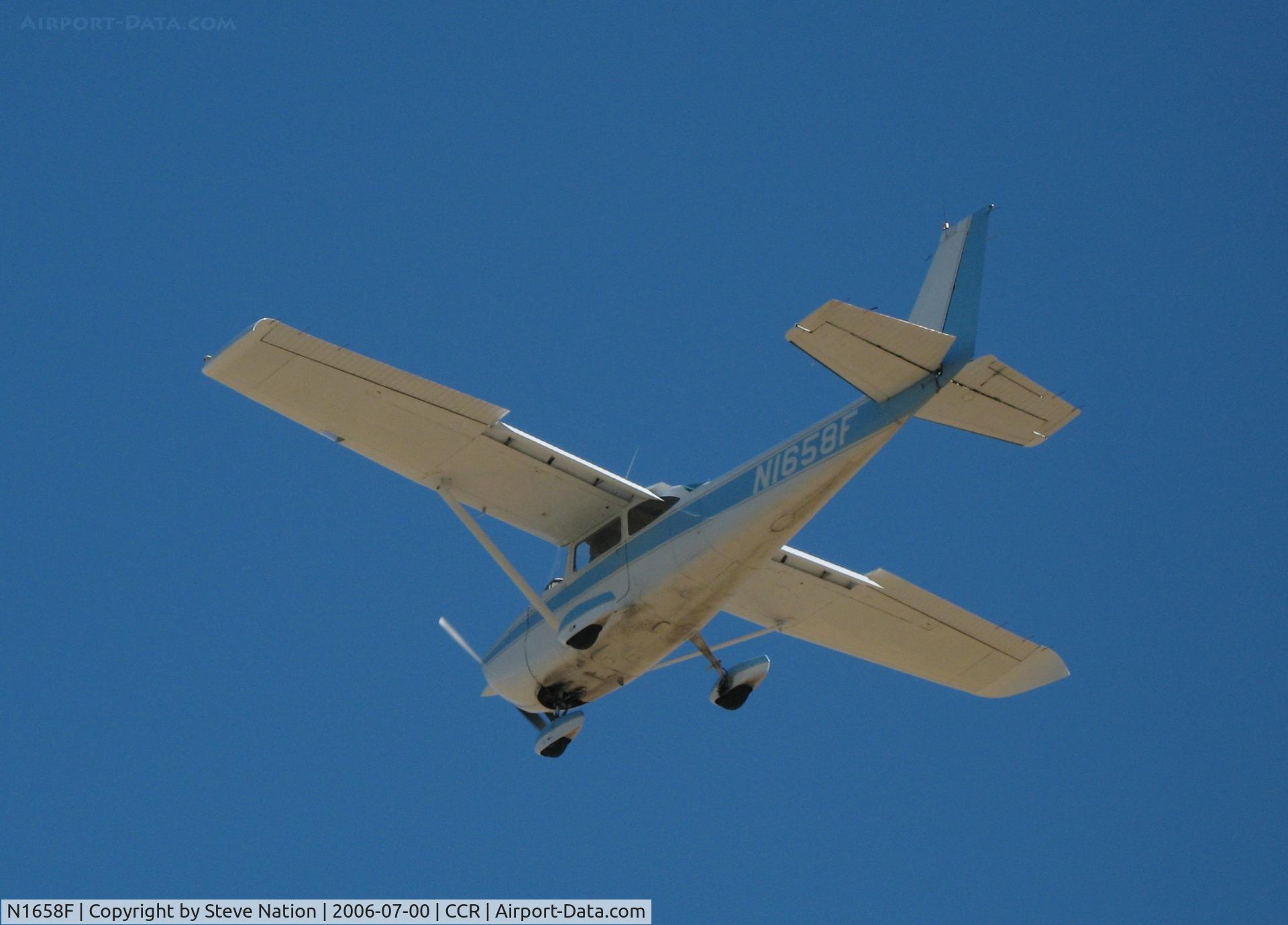 N1658F, 1966 Cessna 172H C/N 172-55053, 1966 Cessna 172H on training flight at Buchanan Field (Concord), CA