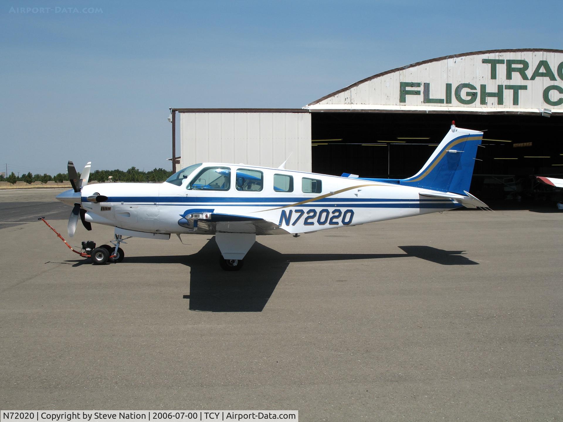 N72020, 1984 Beech B36TC Bonanza C/N EA-428, Diablo Agricultural Chemical 1984 Beech 36TC with 4-blade prop @ Tracy Municipal Airport, CA